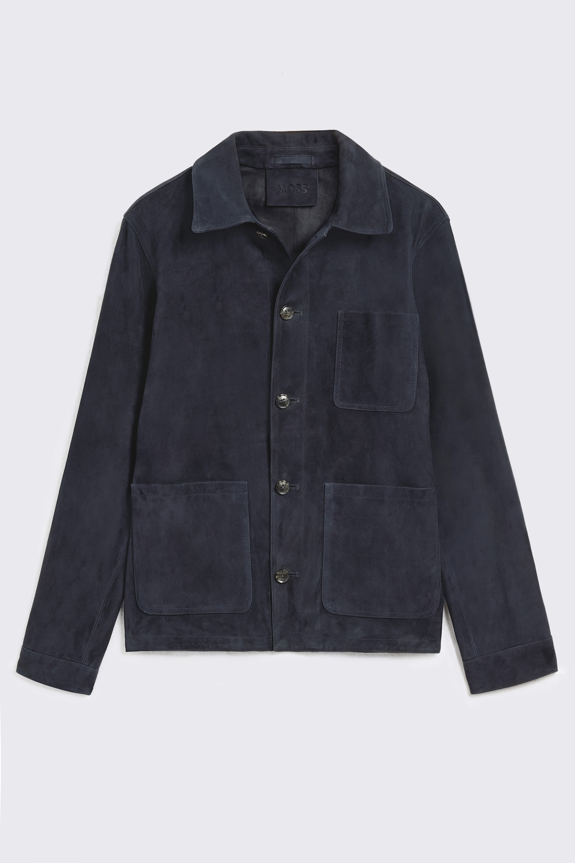 Navy Suede Shacket | Buy Online at Moss