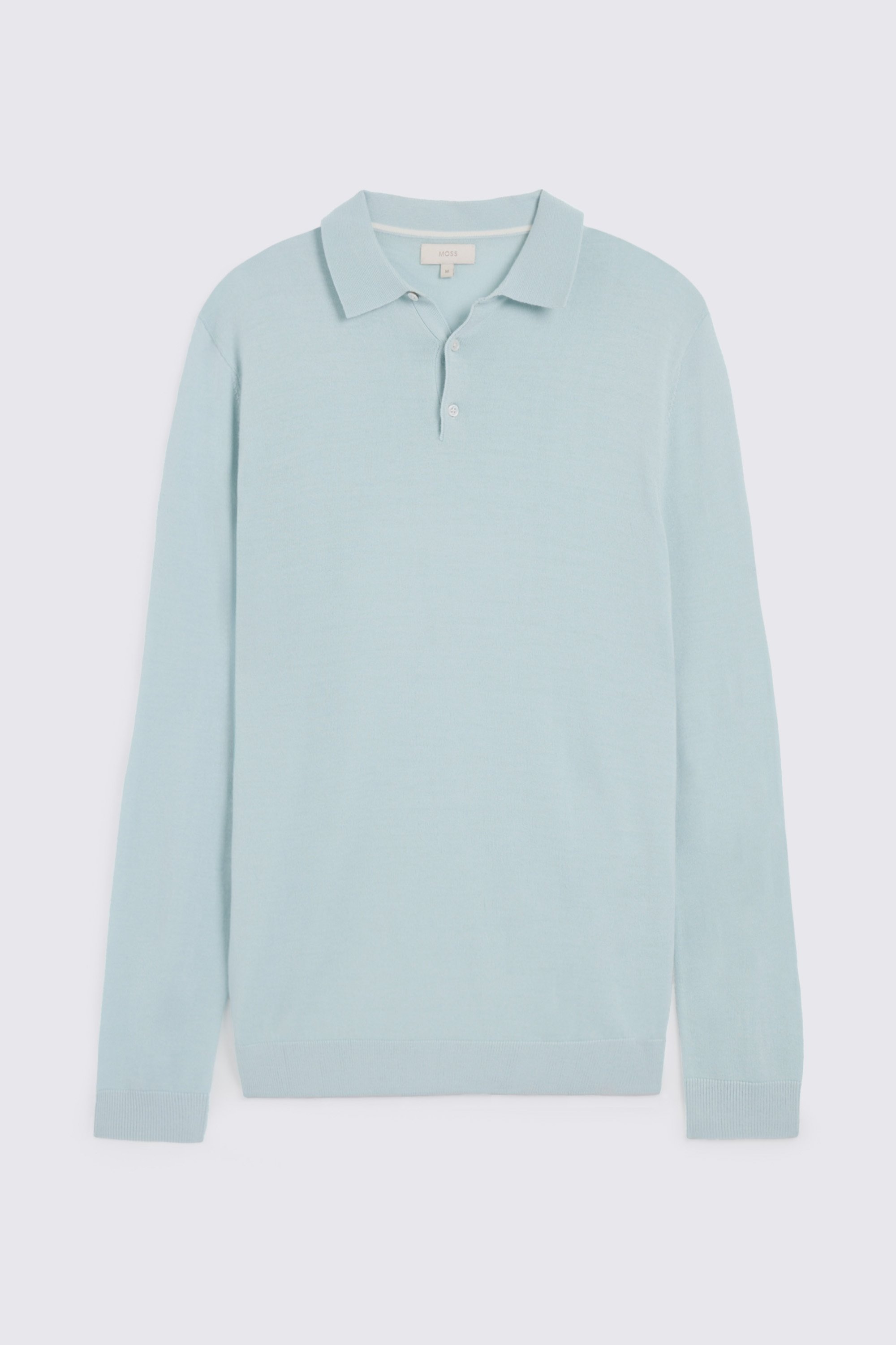 Aqua Merino Polo Shirt