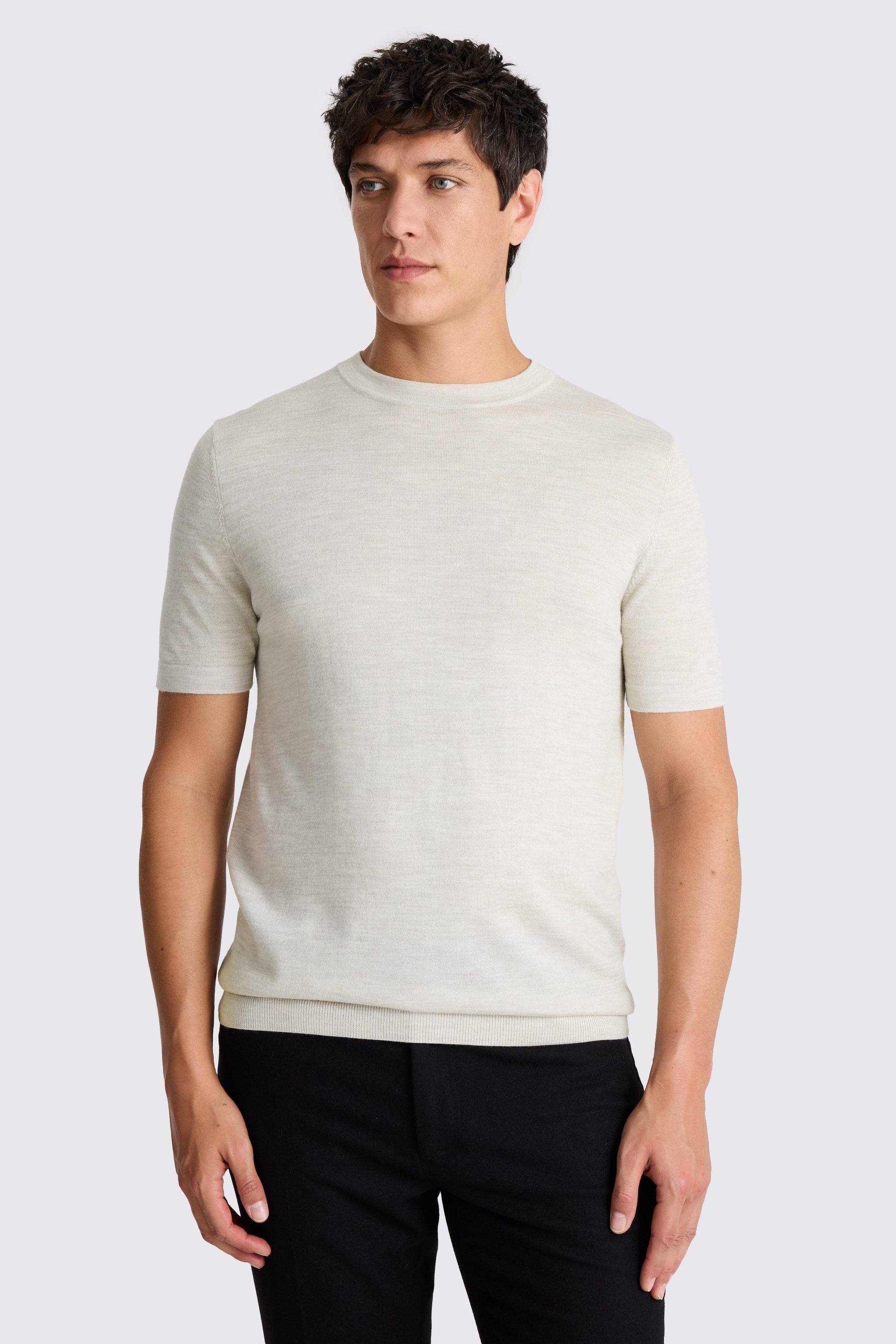 Light Oatmeal Merino T-Shirt
