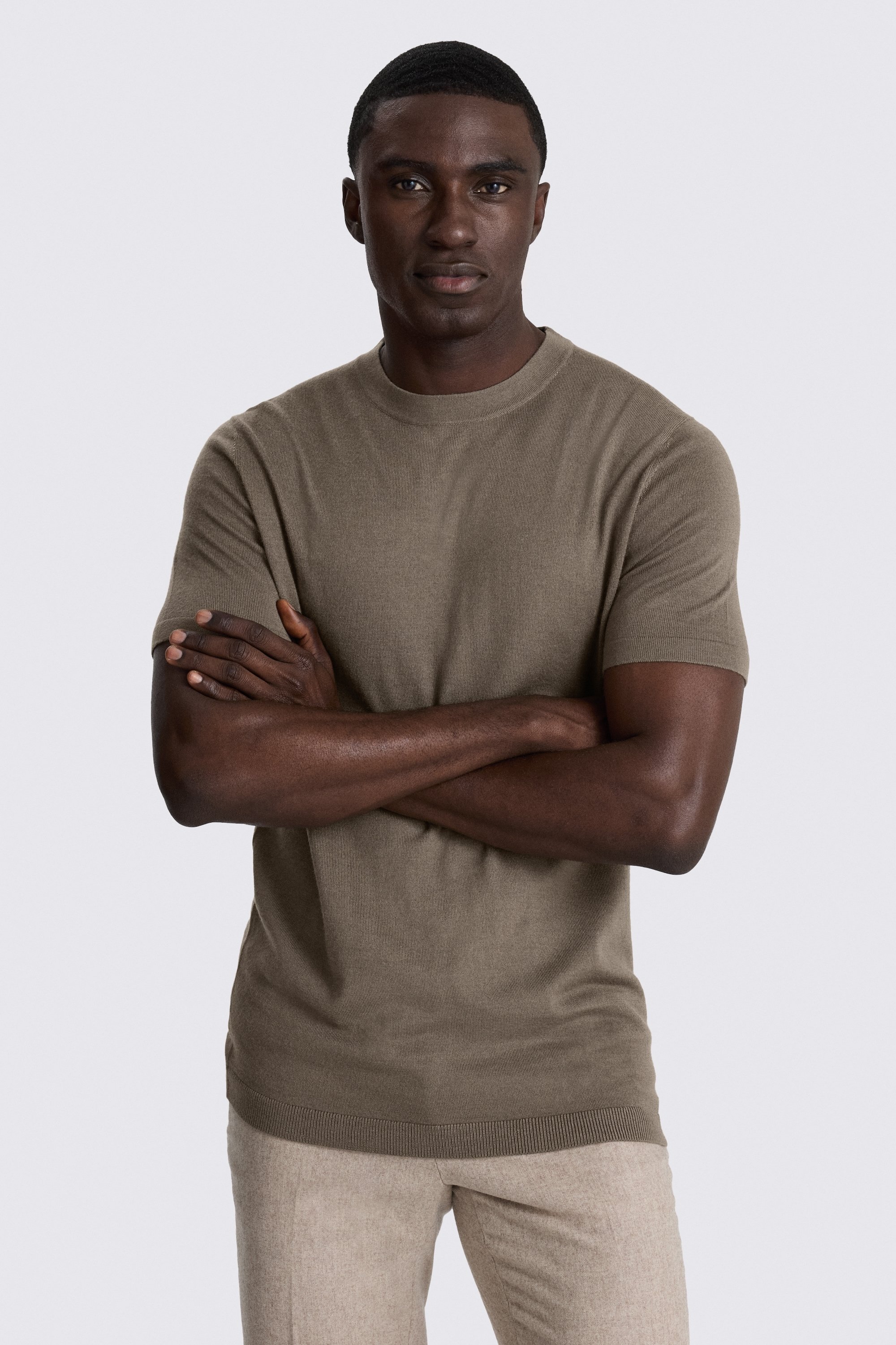 Dark Taupe Merino T-Shirt