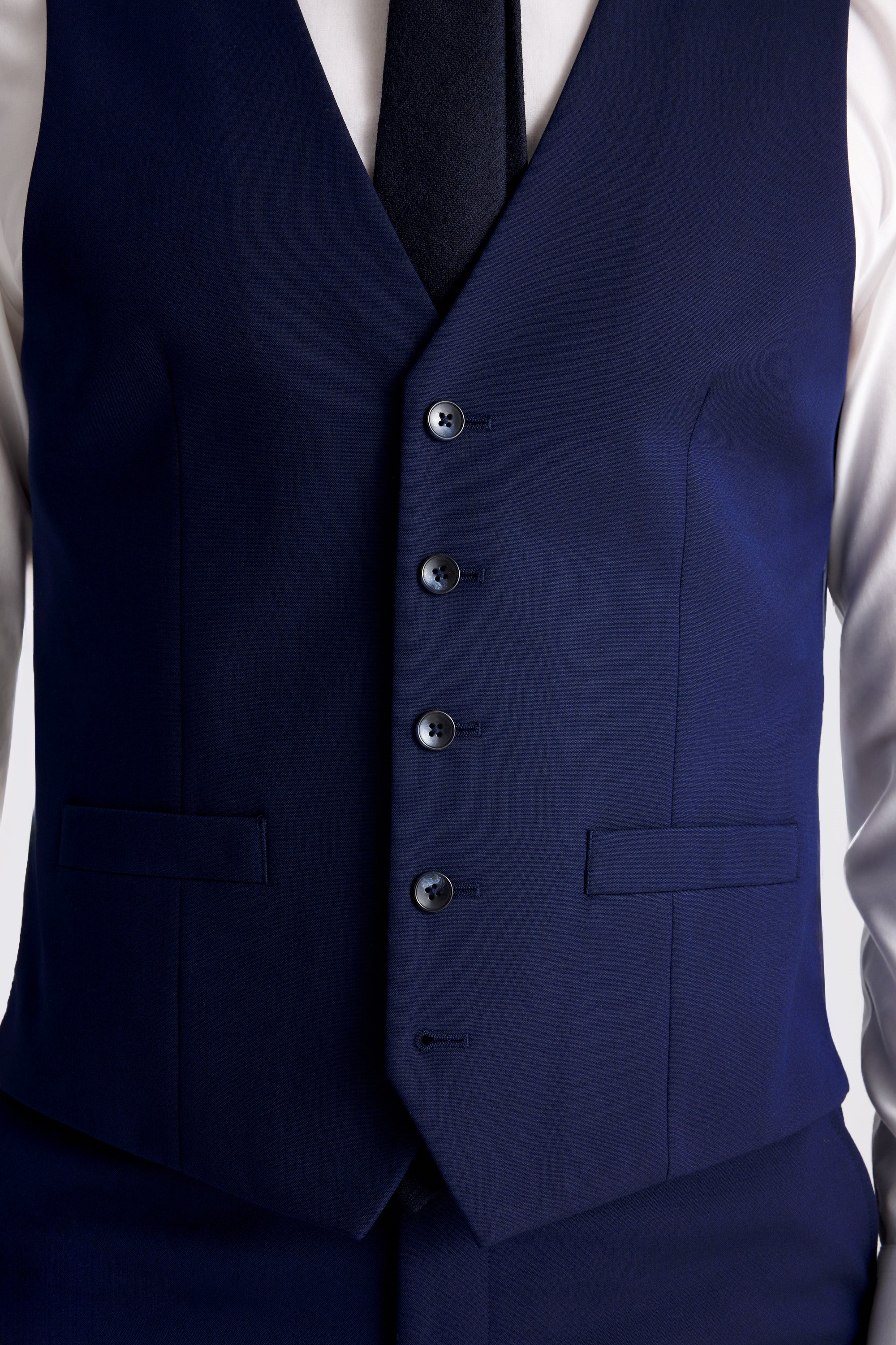 Tailored Fit Blue Waistcoat