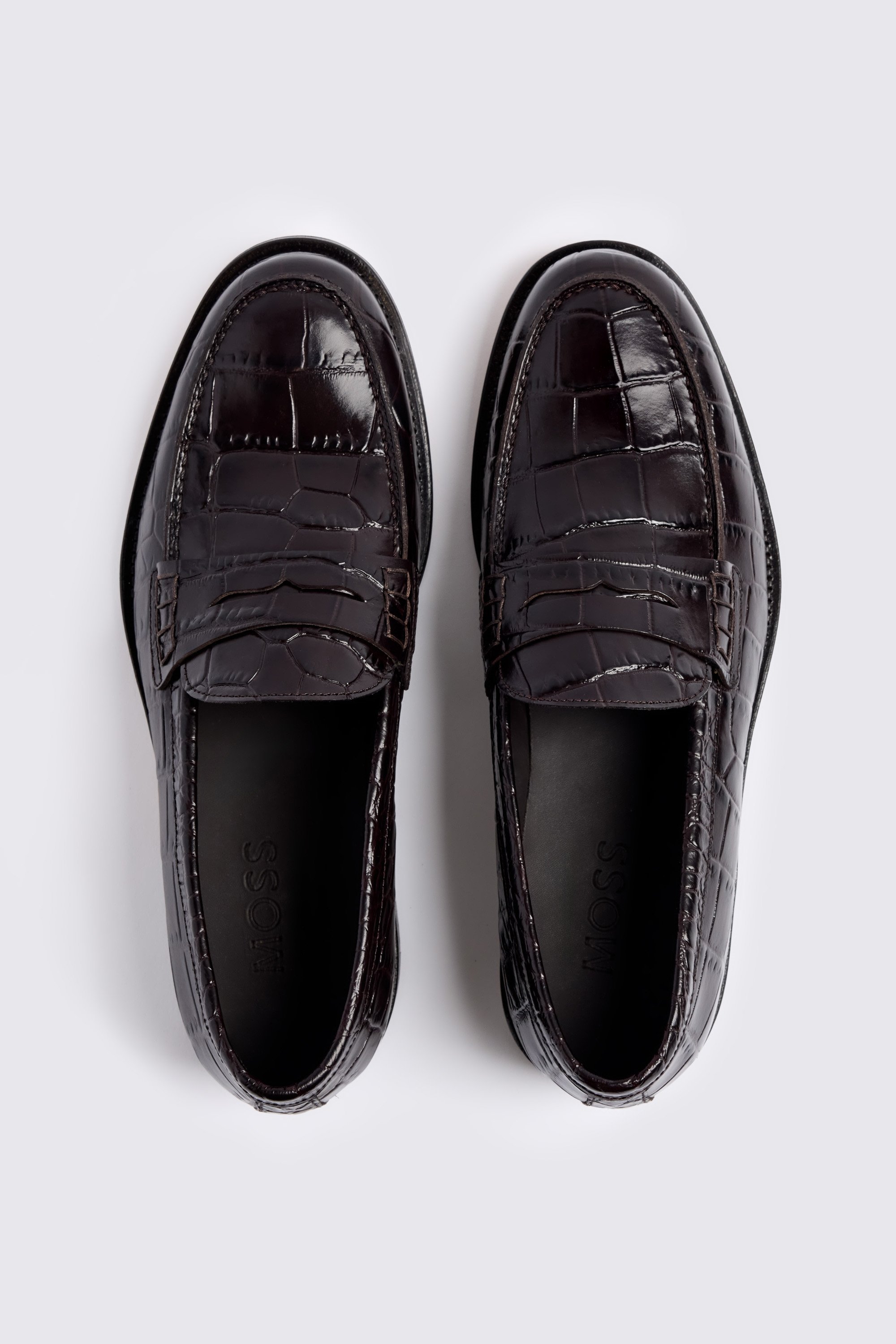 Ox Blood Croc Loafers