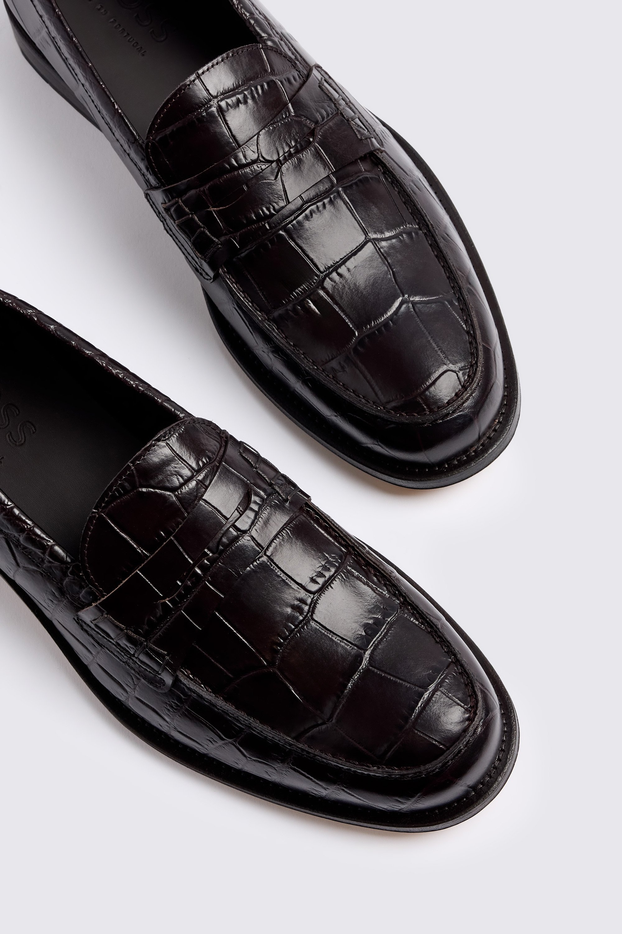 Ox Blood Croc Loafers