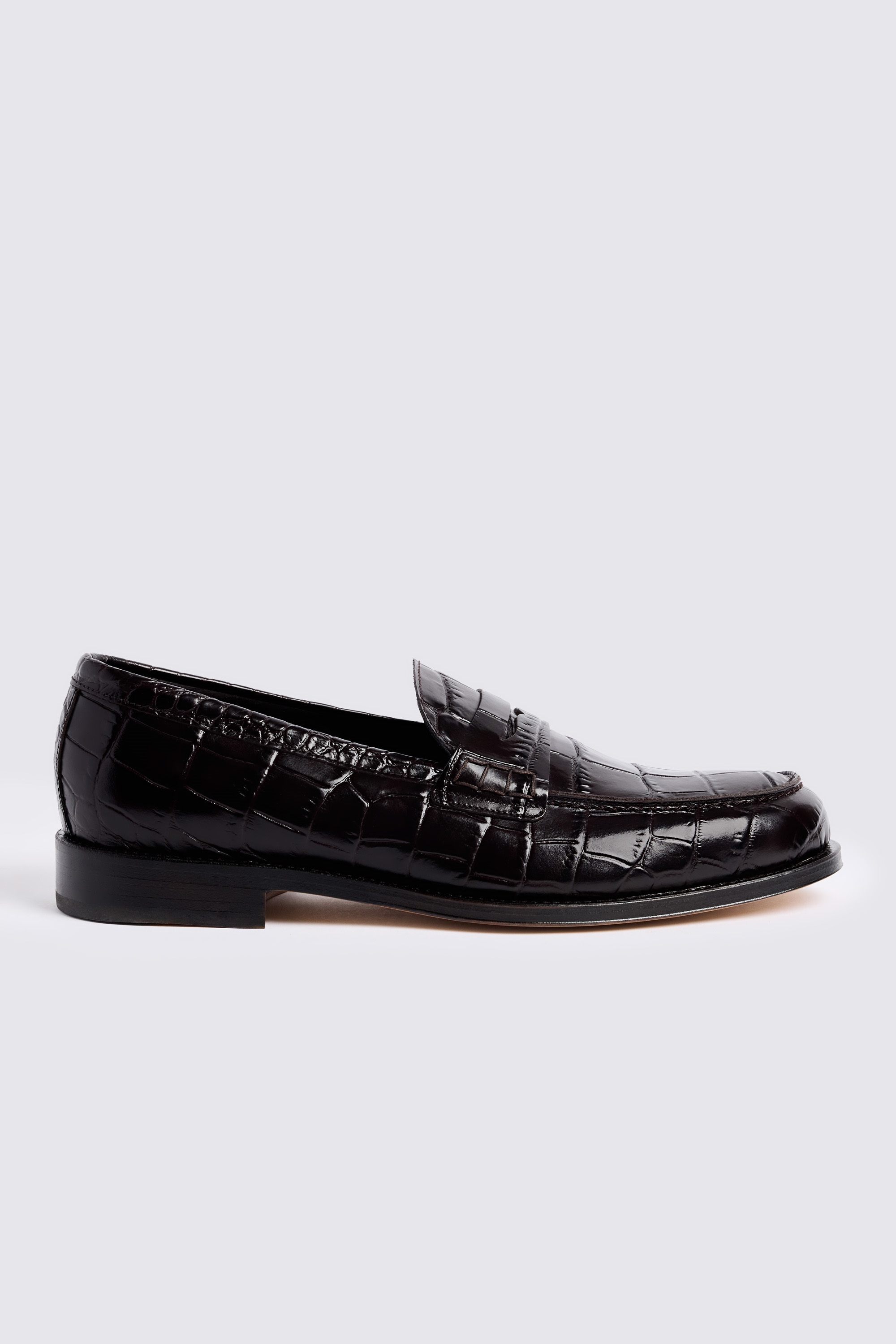 Ox Blood Croc Loafers