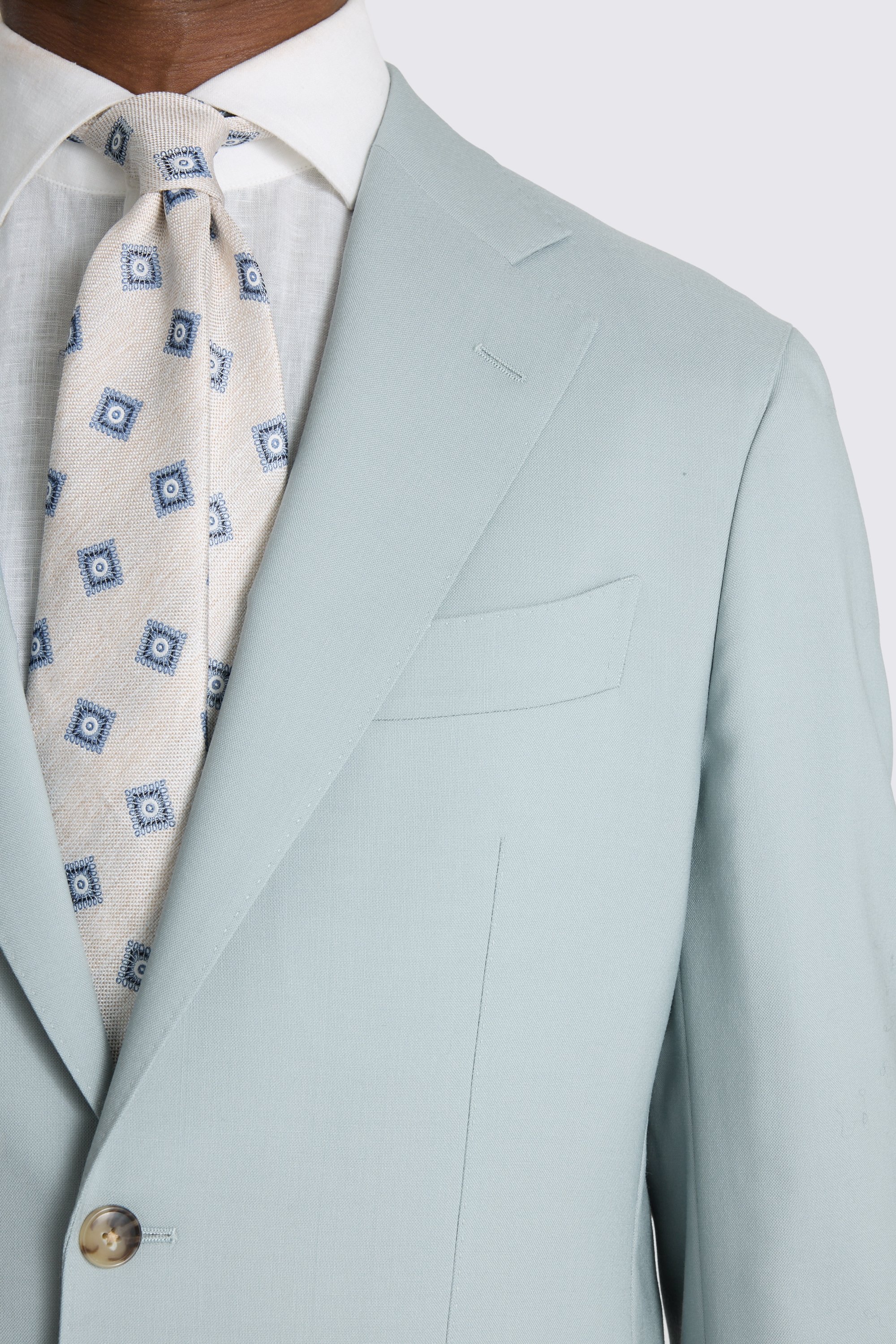 Italian Tailored Fit Aqua Tropical Suit