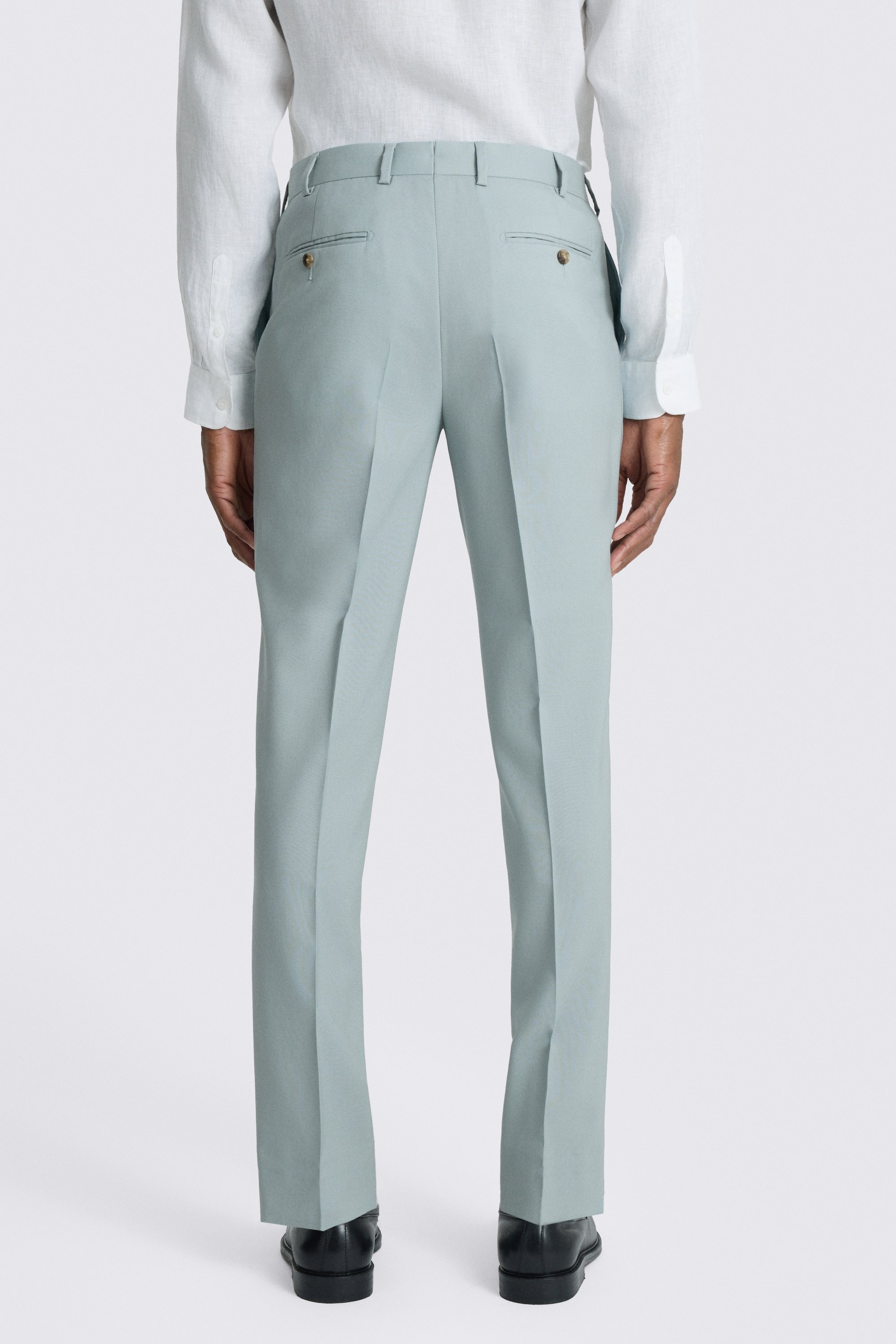 Italian Tailored Fit Aqua Tropical Trousers
