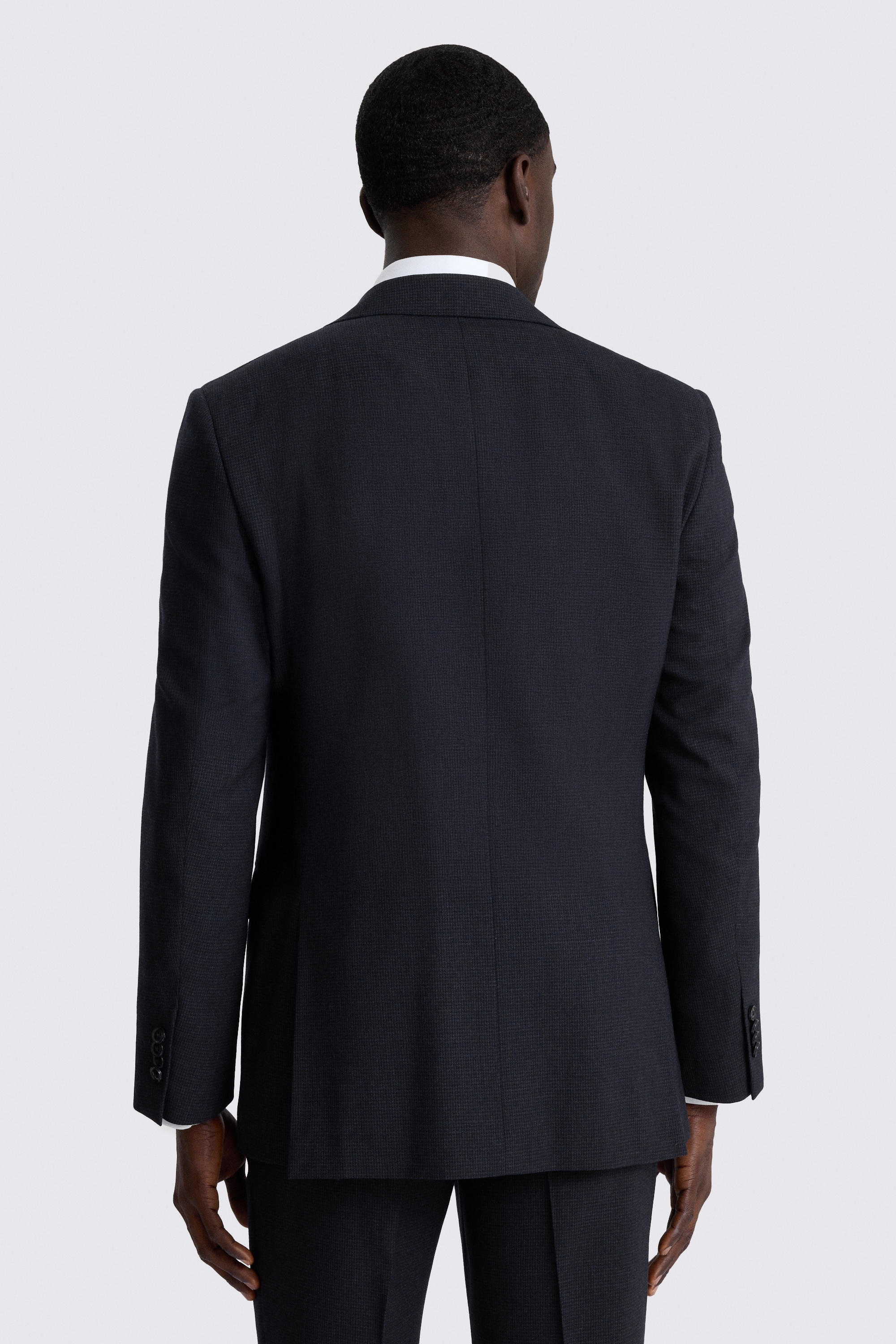 Regular Fit Navy Puppytooth Suit