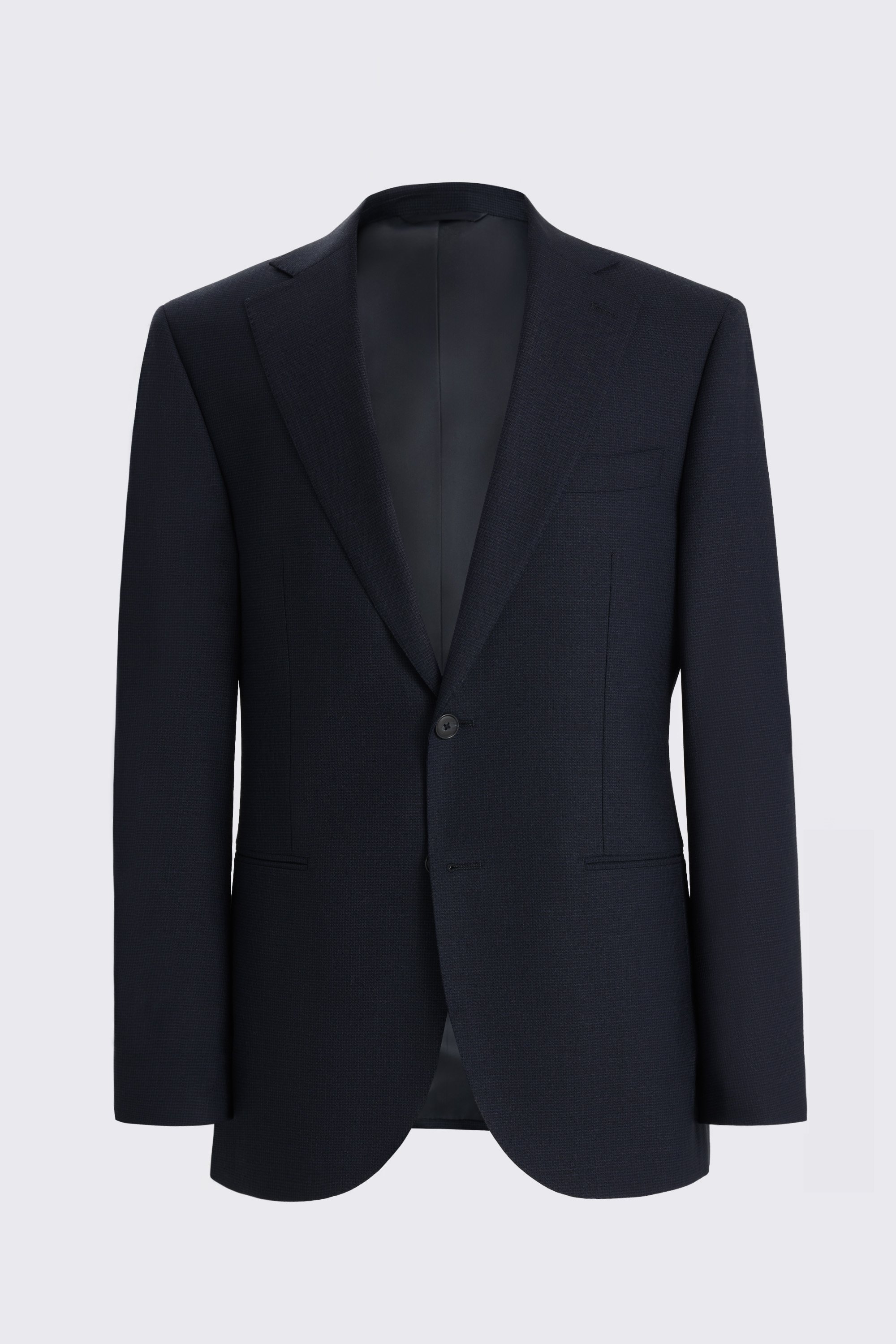 Regular Fit Navy Check Suit