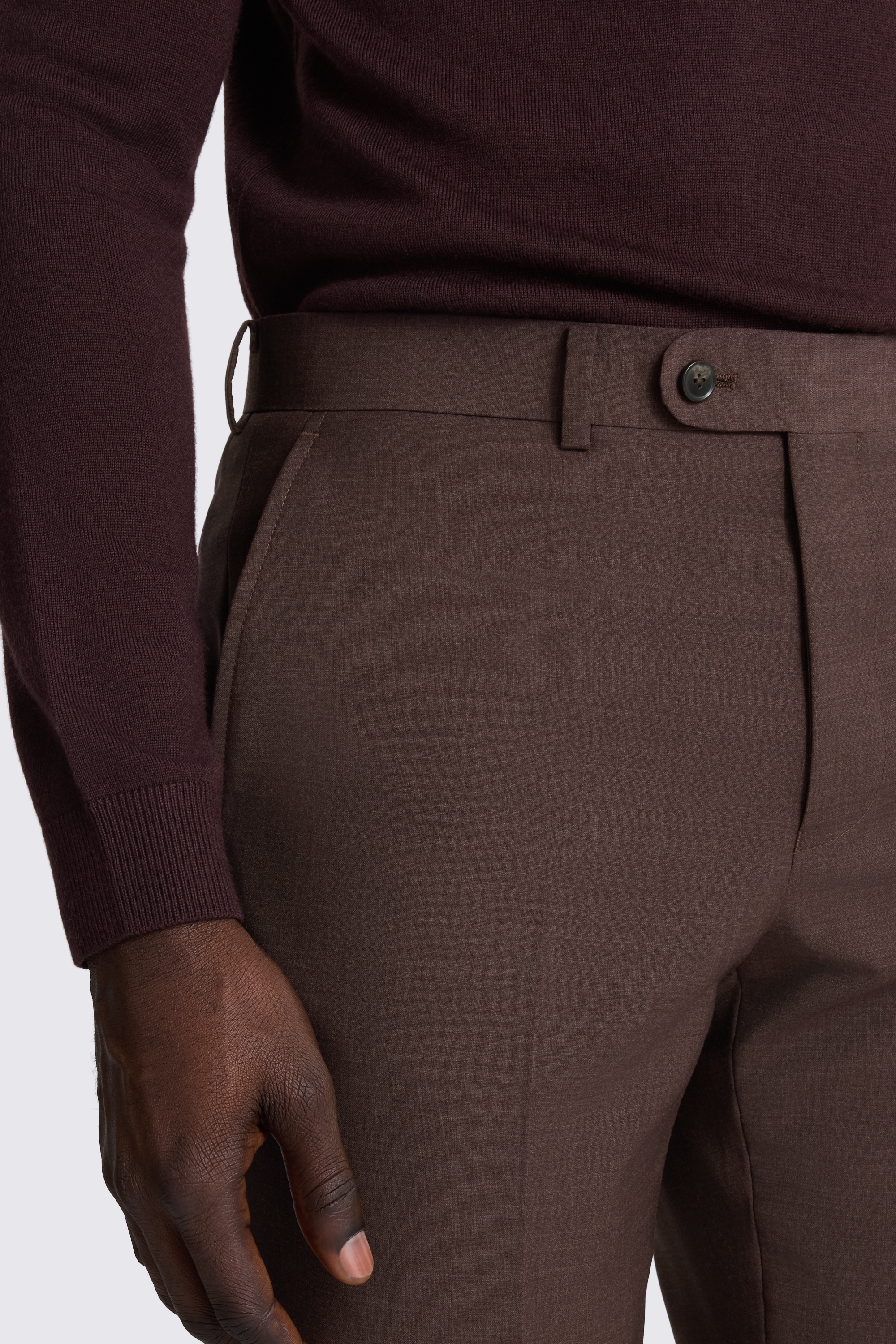 Performance Tailored Fit Dark Plum Trouser