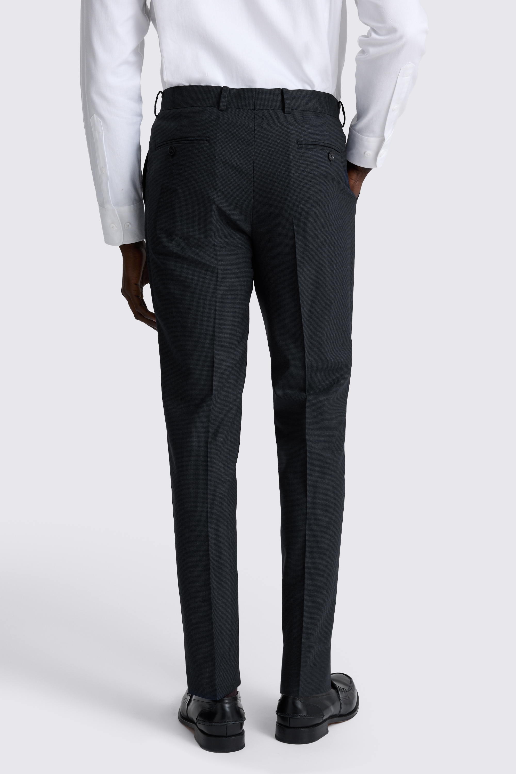 Performance Tailored Fit Navy Puppytooth Trouser