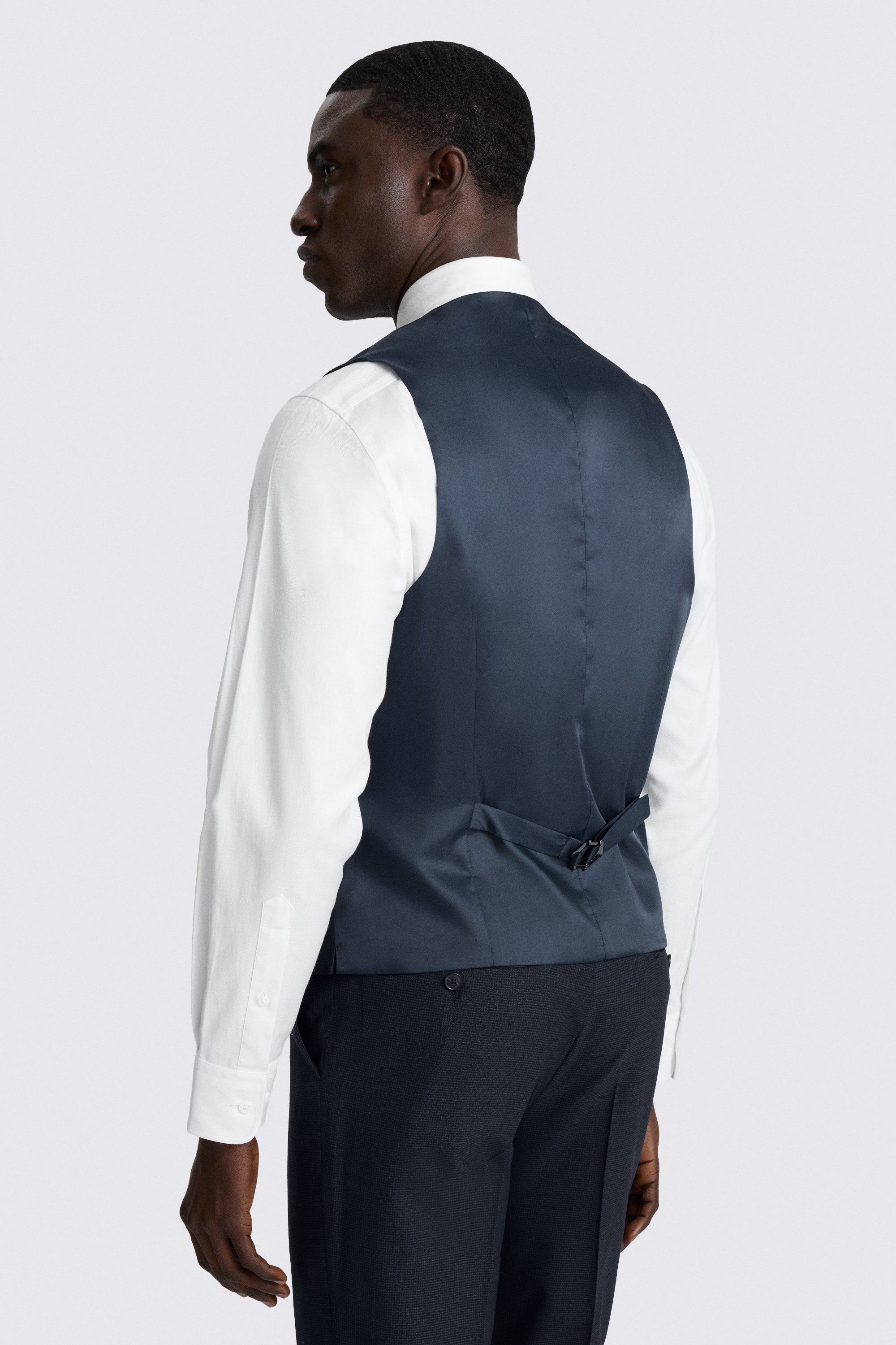 Perfomance Tailored Navy Puppytooth Waistcoat