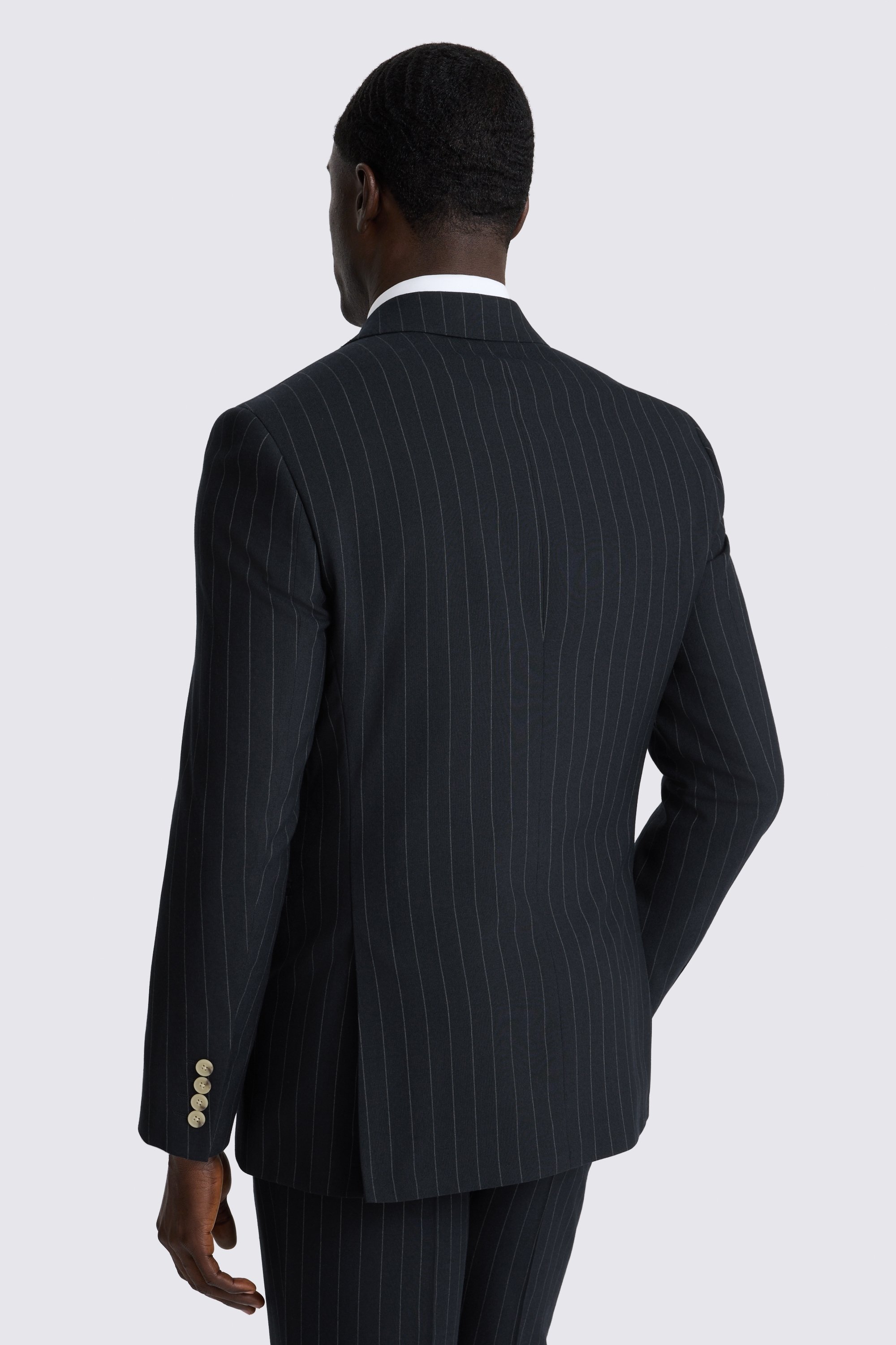 Tailored Fit Navy Stripe Suit