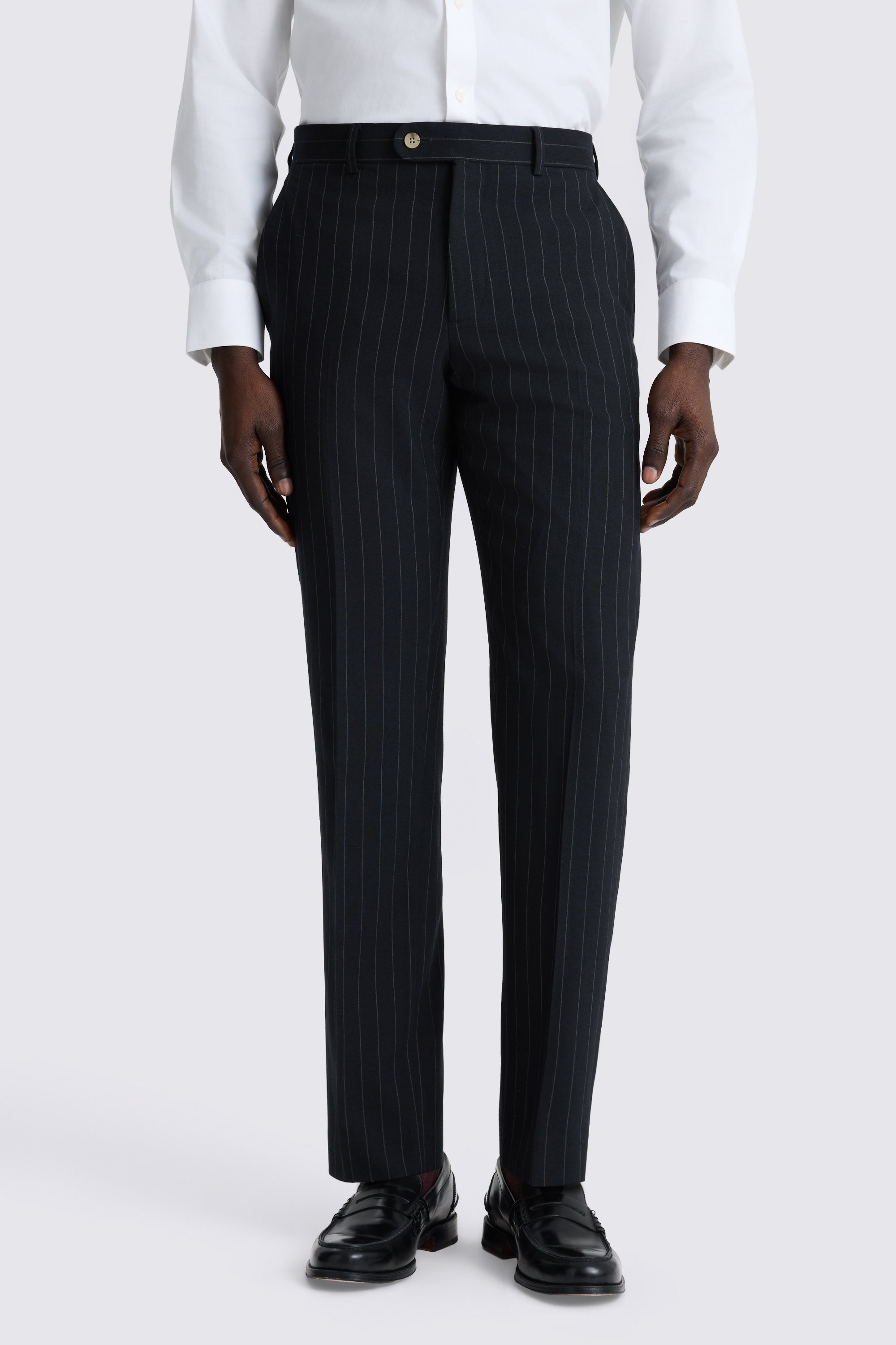 Tailored Fit Navy Stripe Suit