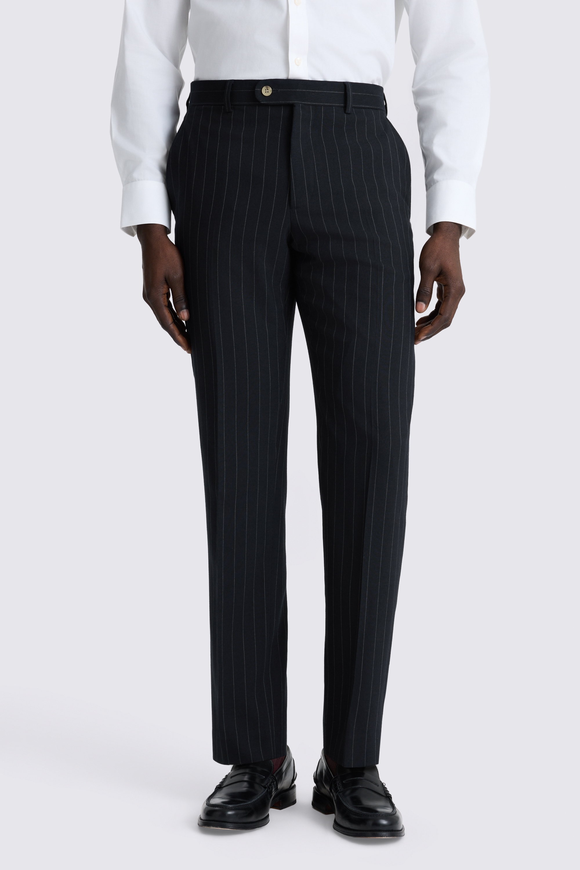 Tailored Fit Navy Stripe Trouser