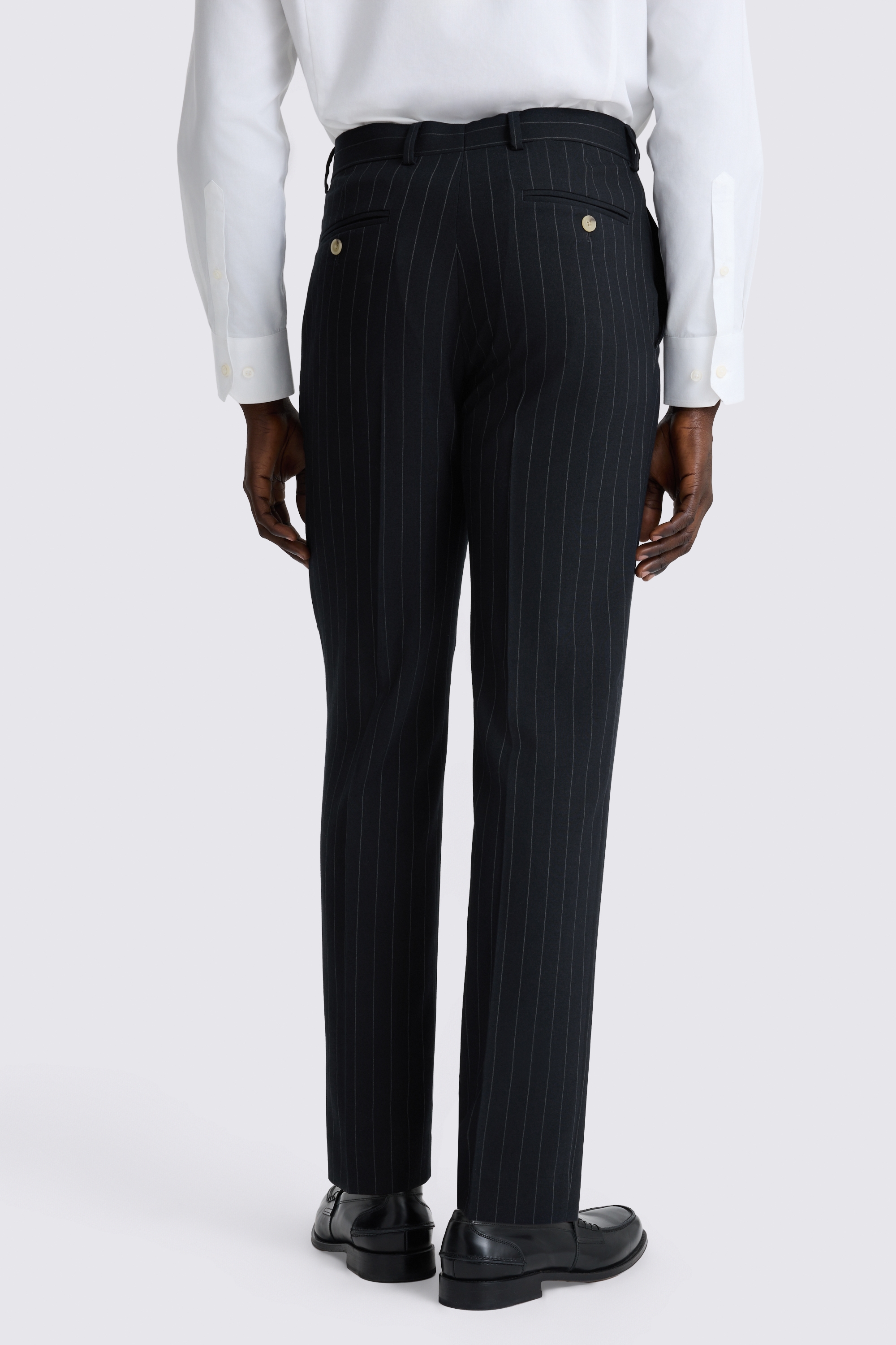 Tailored Fit Navy Stripe Trouser