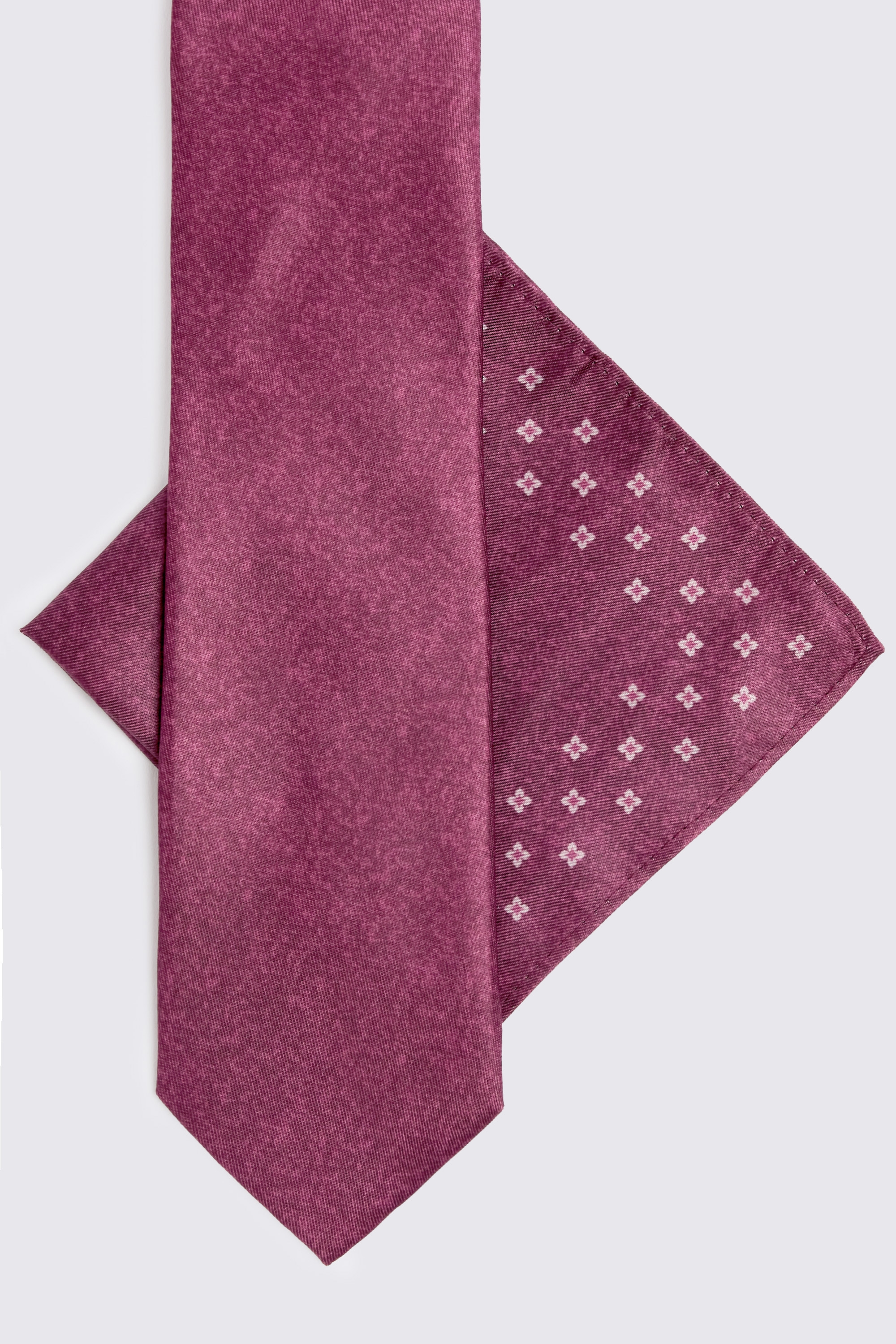 Wine Tie & Pocket Square Set