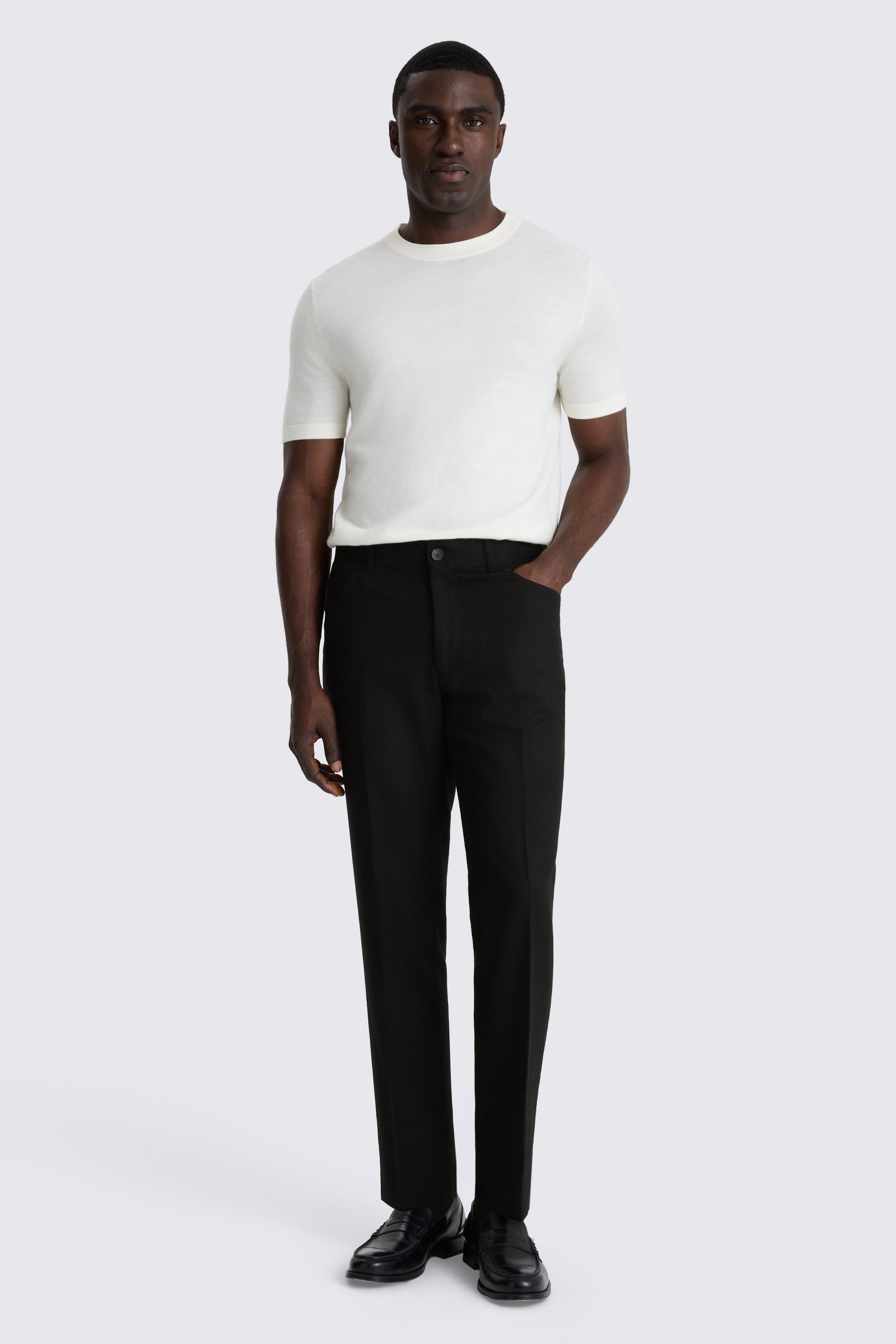 Black 5 Pocket Trousers