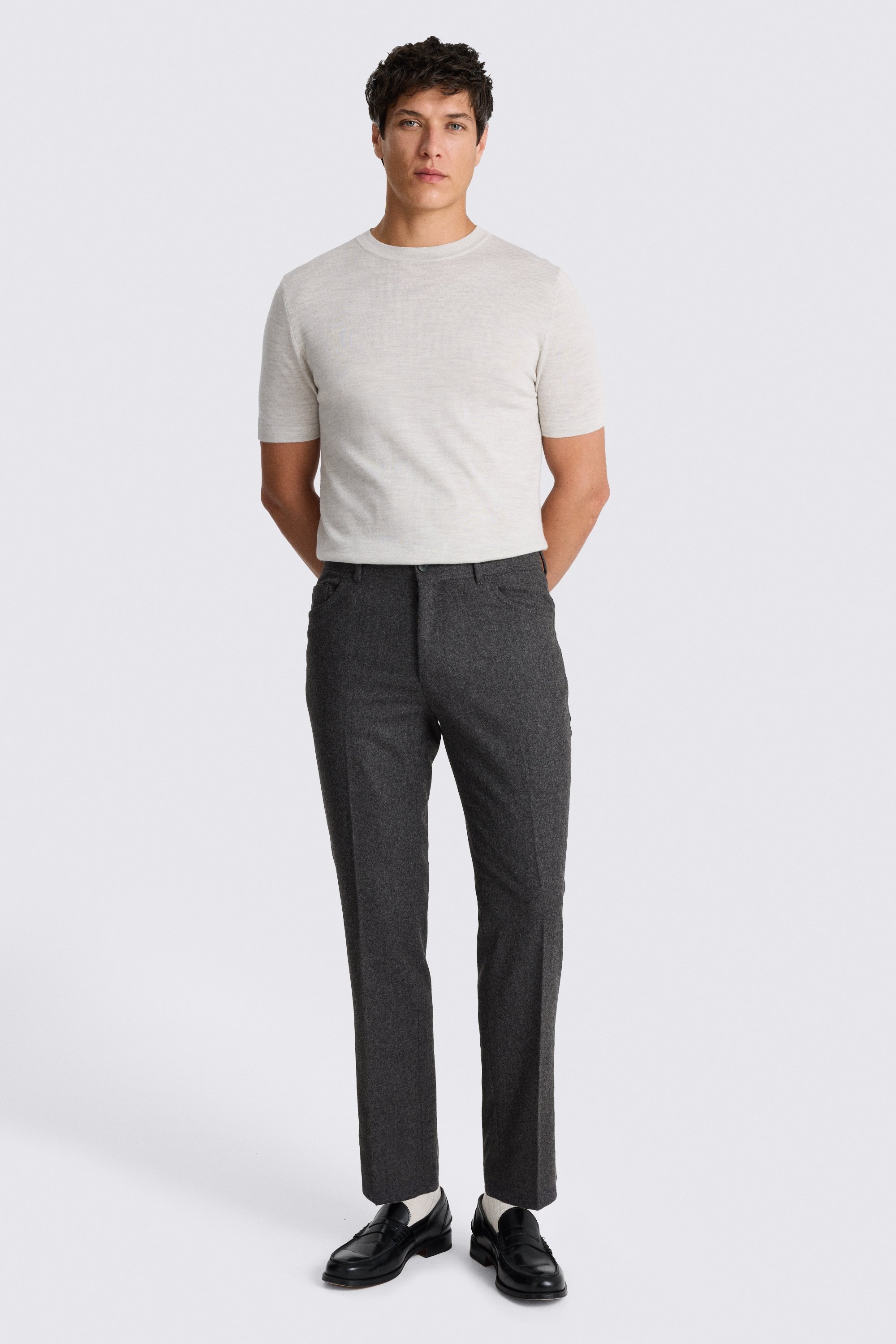 Charcoal 5 Pocket Trousers