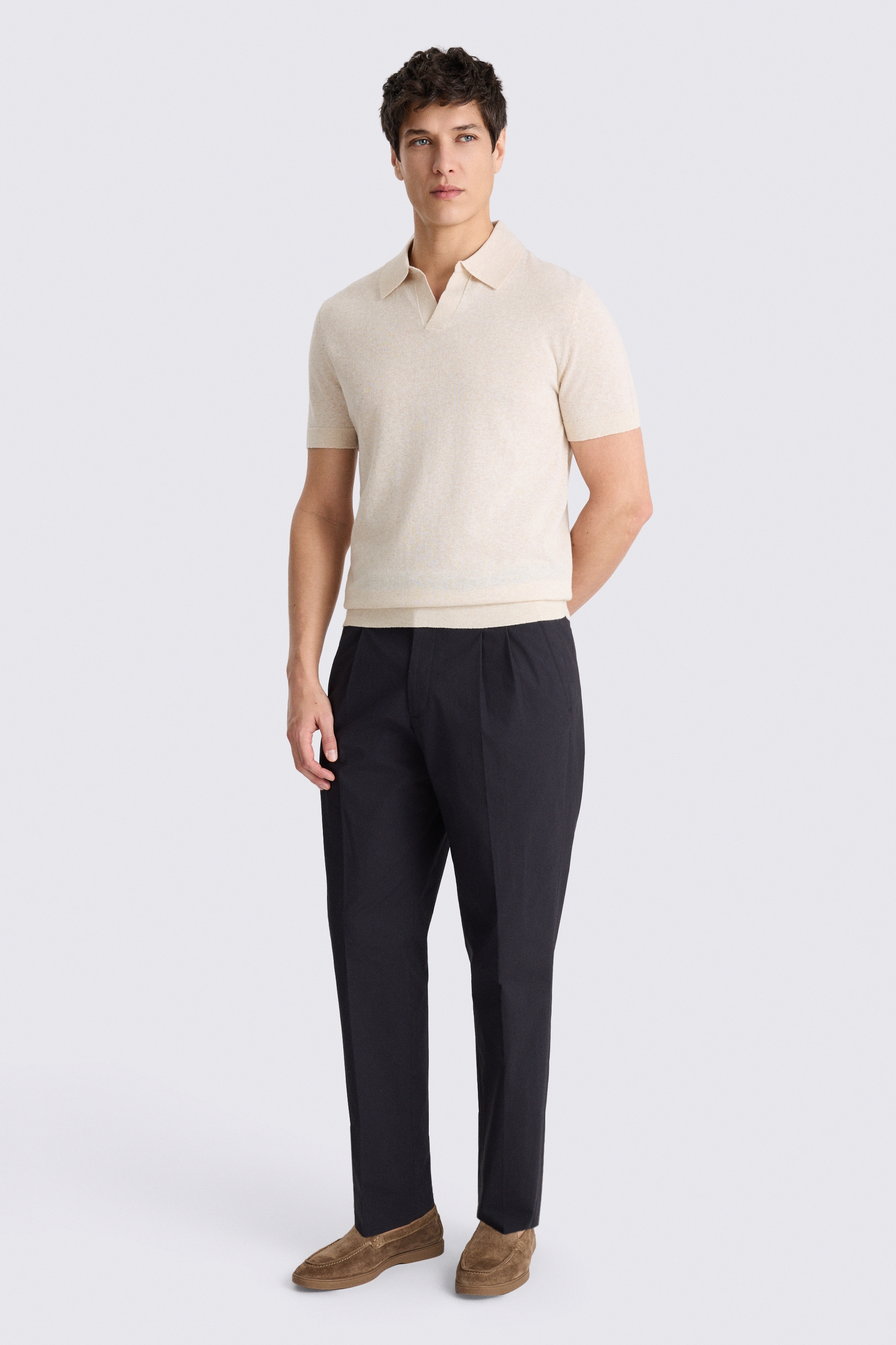 Linen Blend Oatmeal Skipper