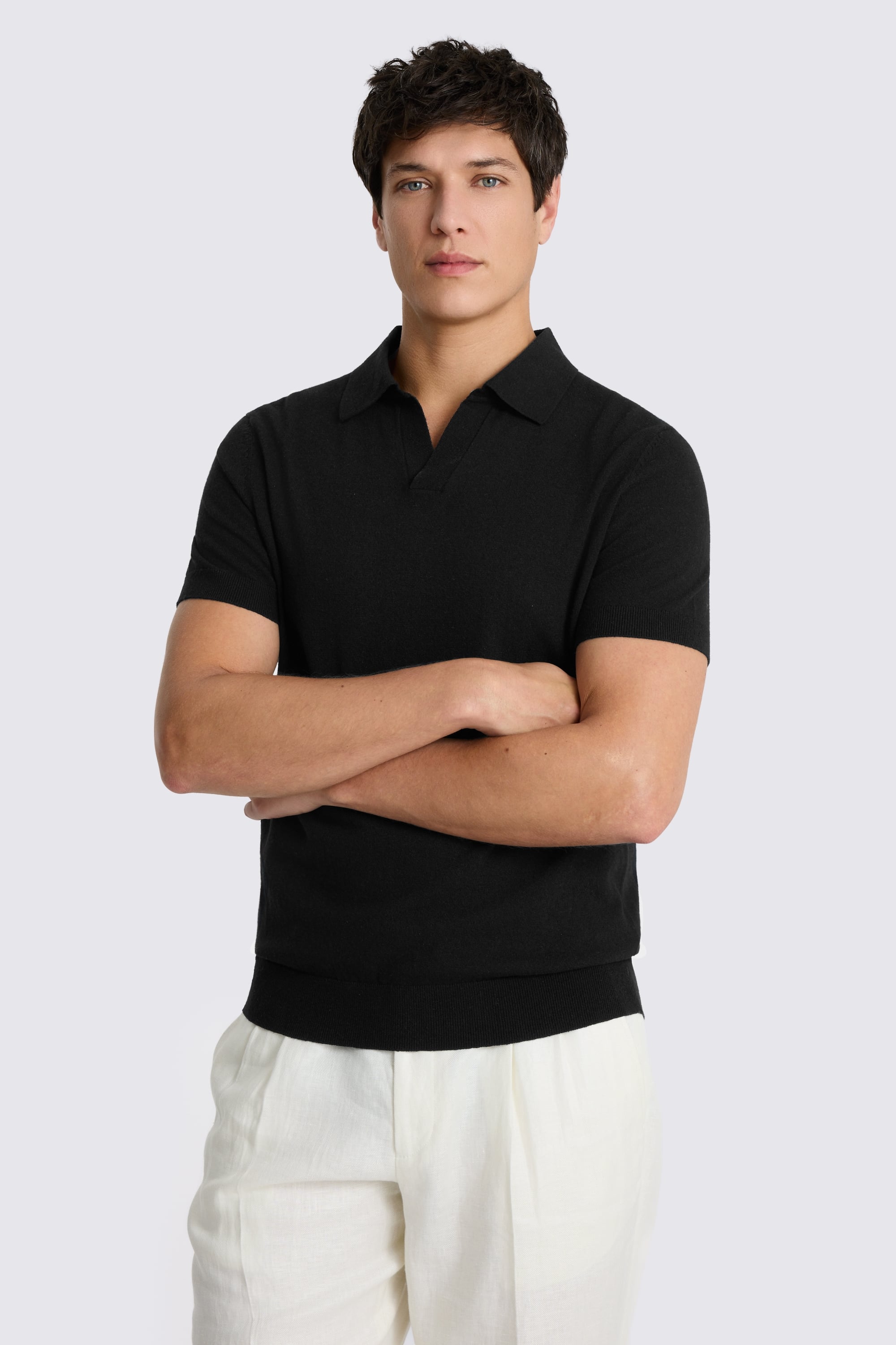 Linen Blend Black Skipper