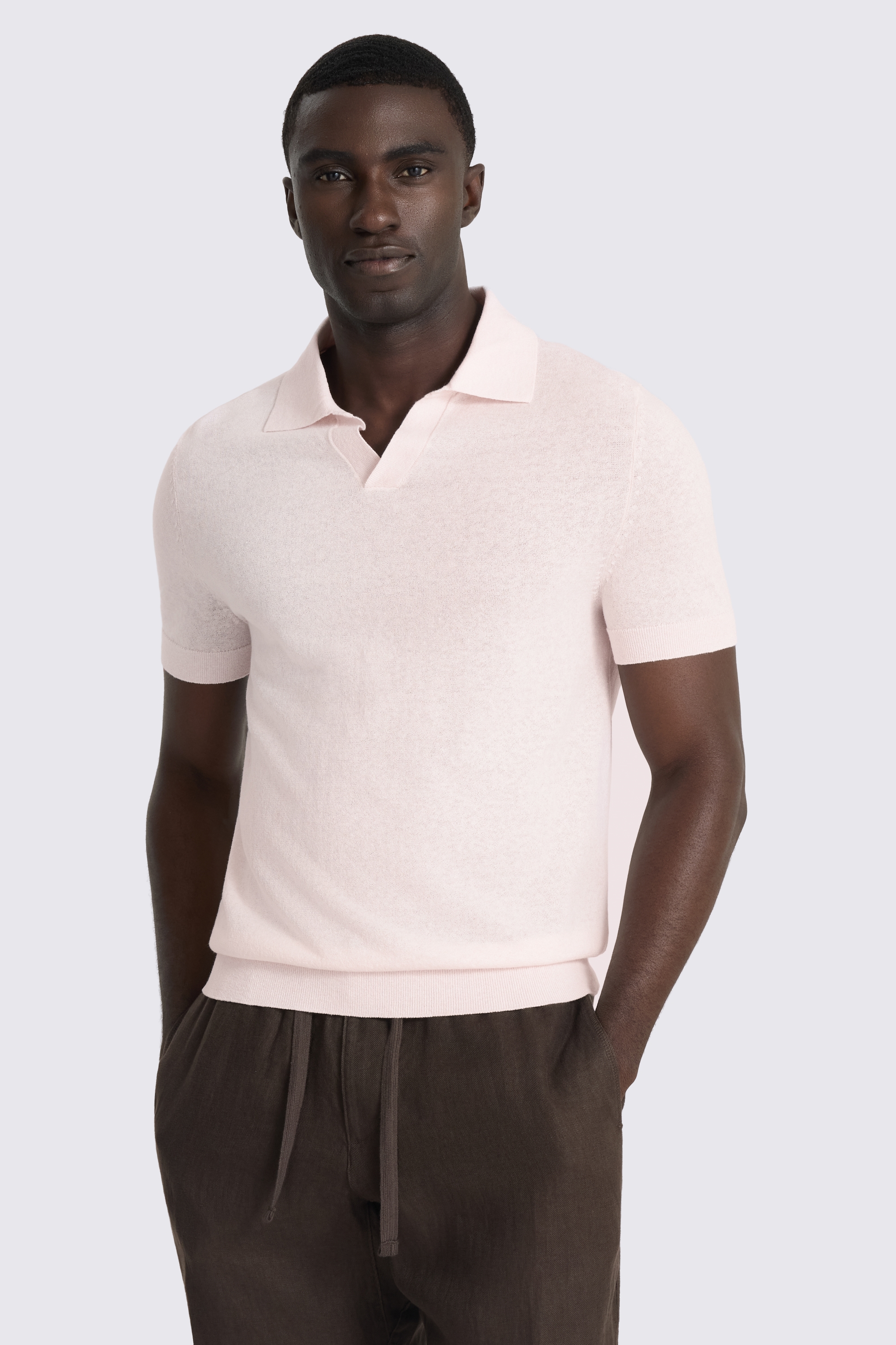 Linen Blend Soft Pink Skipper