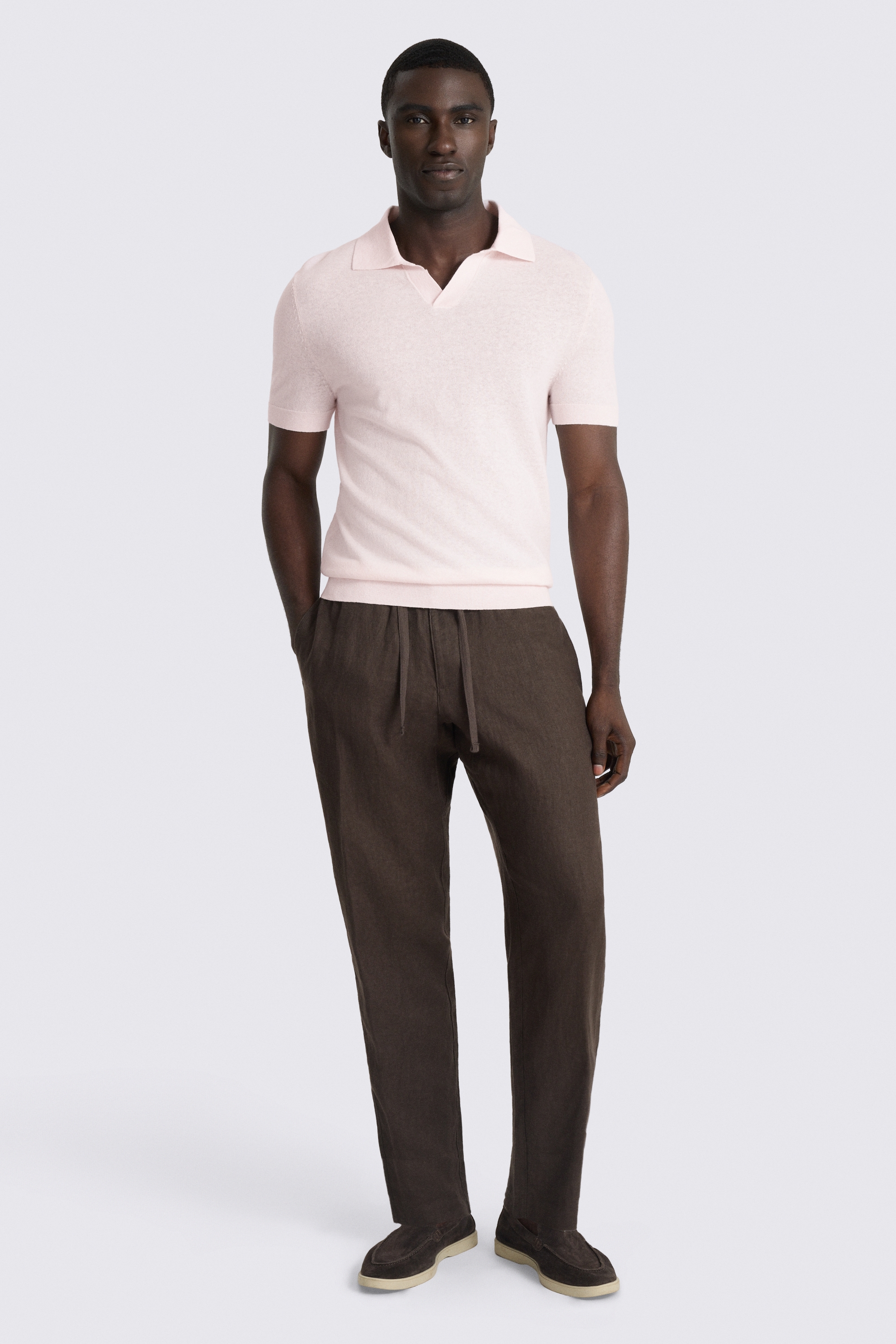 Linen Blend Soft Pink Skipper