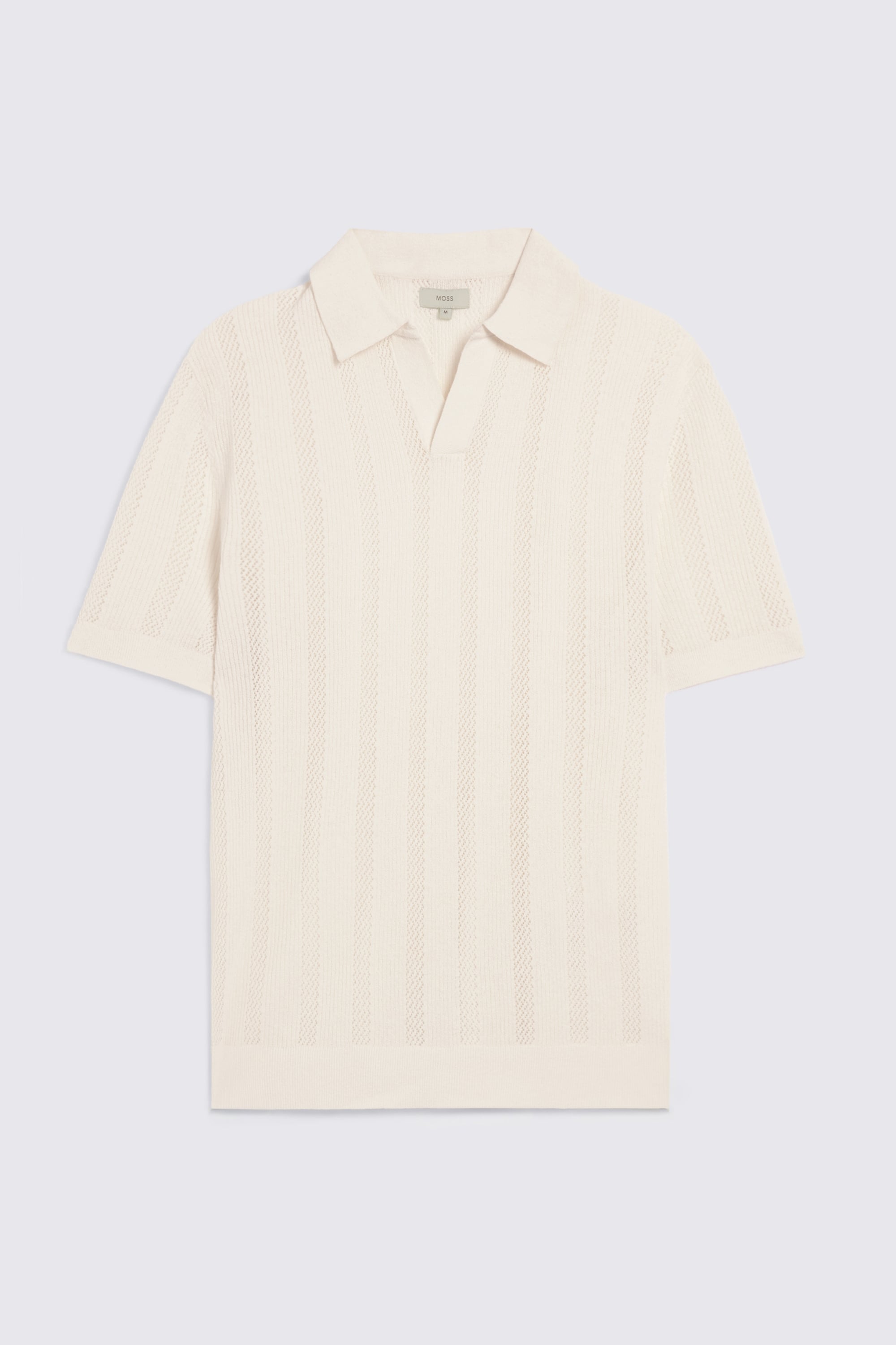 Off-White Pointelle Linen-Blend Skipper Polo Shirt