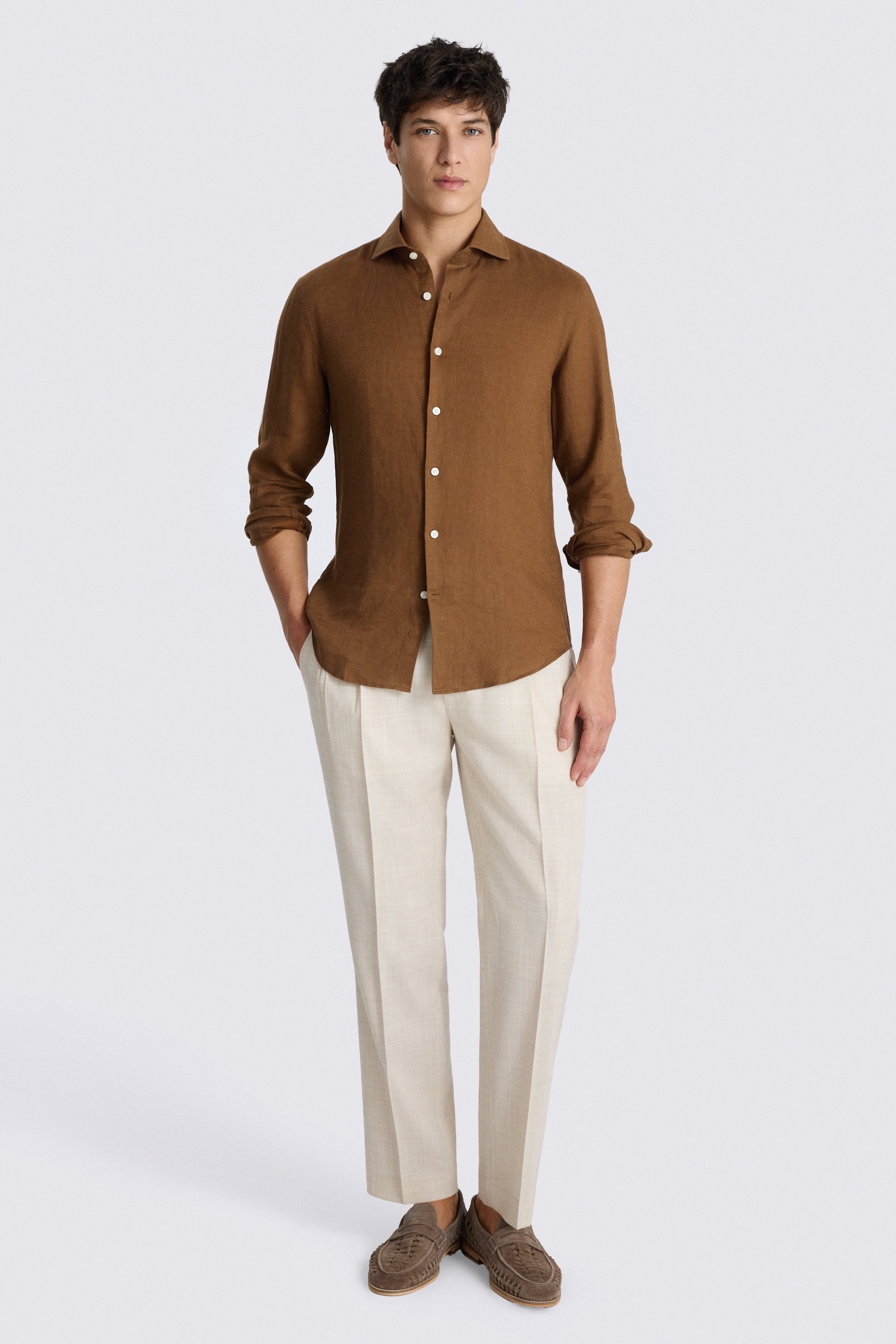 Chestnut Linen Shirt