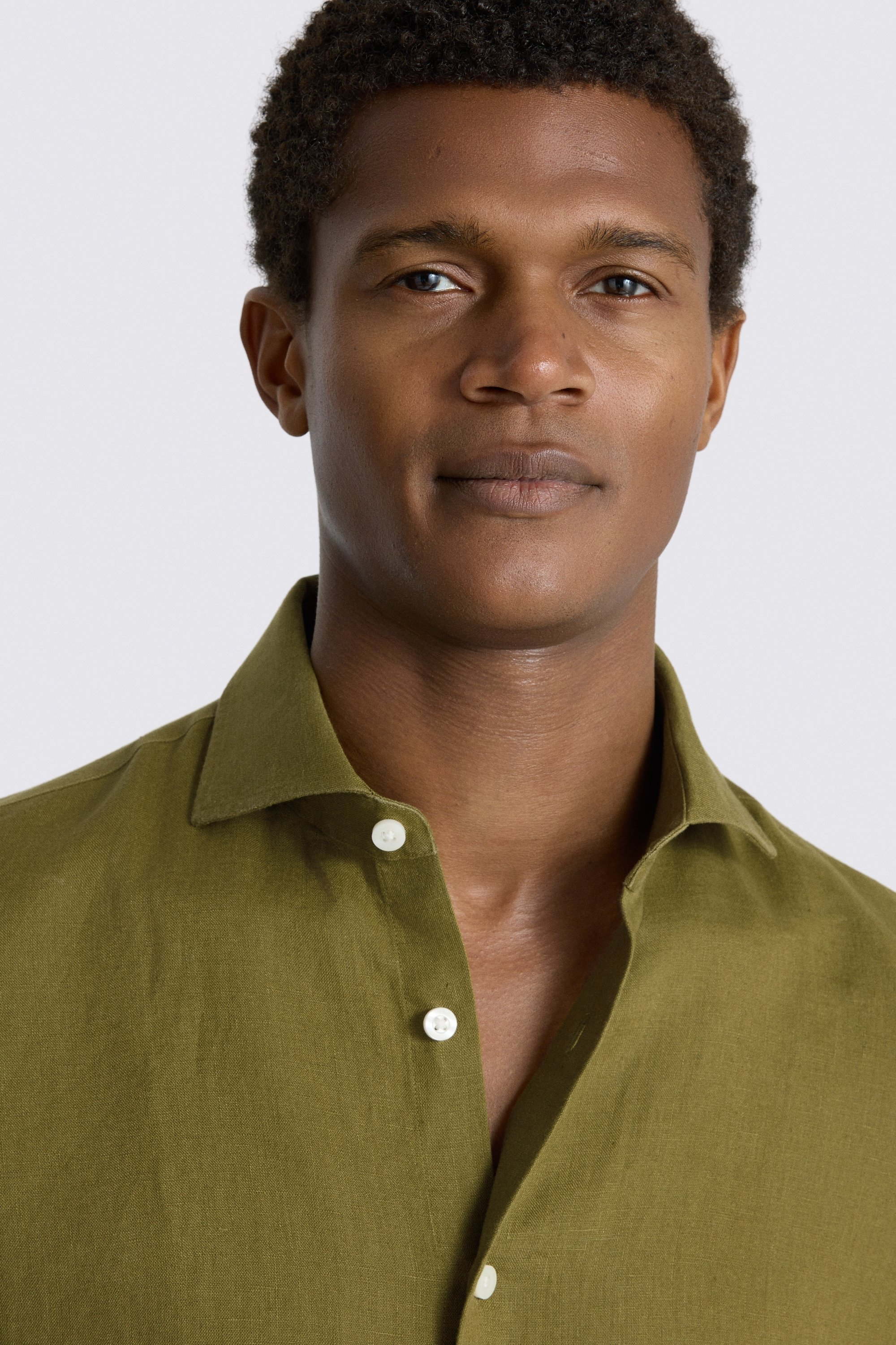 Olive Linen Shirt
