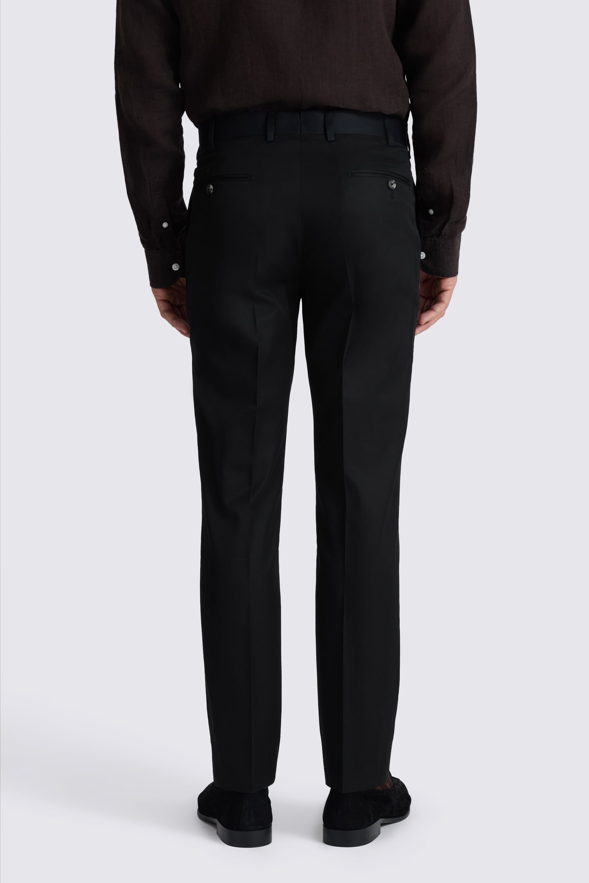 Tailored Fit Black Cotton Toruser 