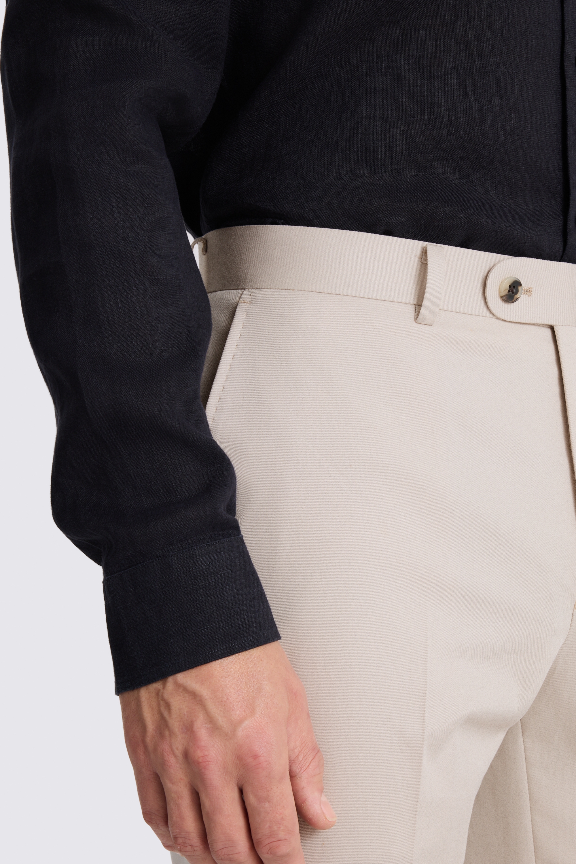Slim Fit Light Camel Cotton Pant