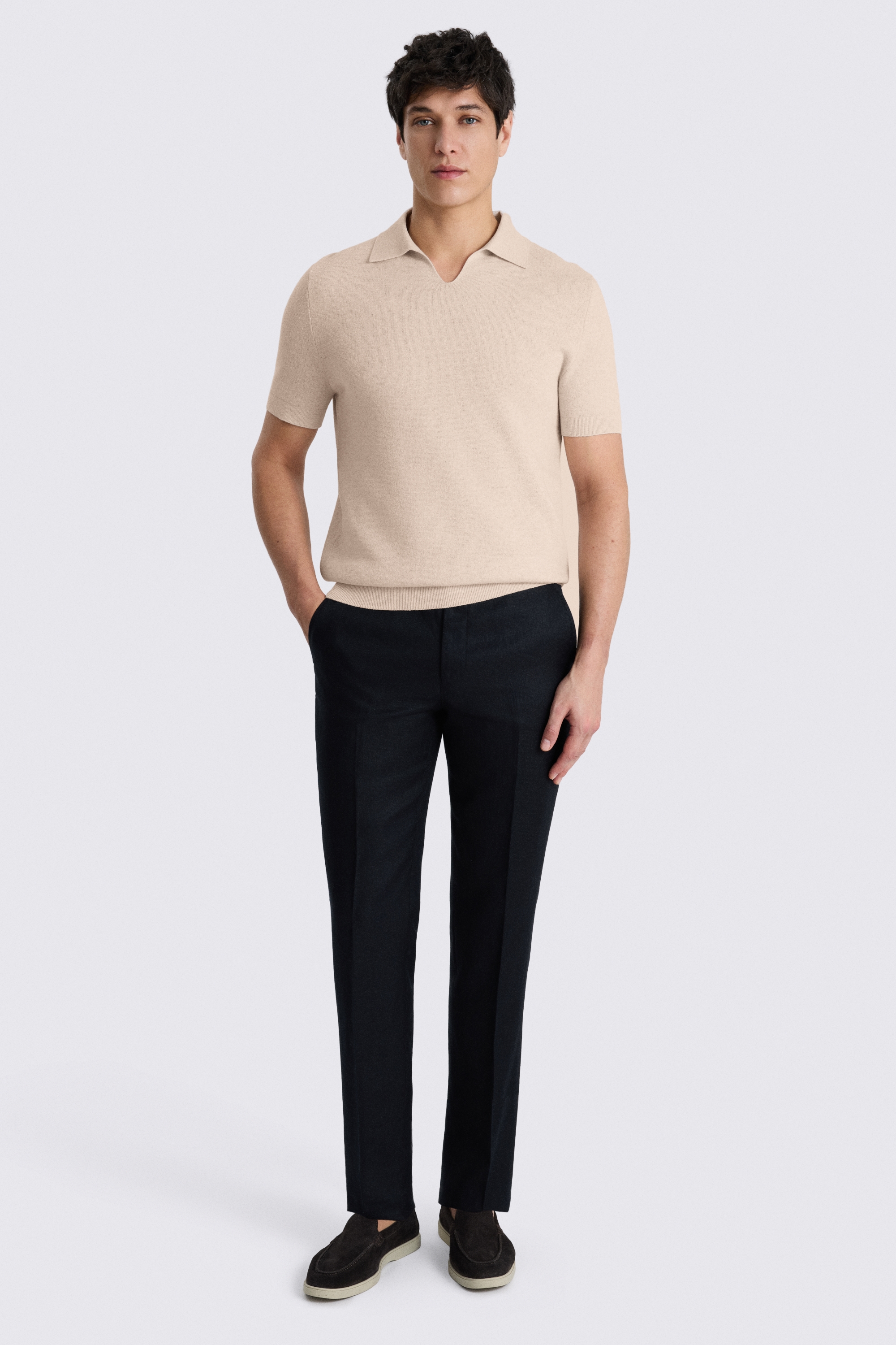 Linen Blend Oatmeal Milano Skipper