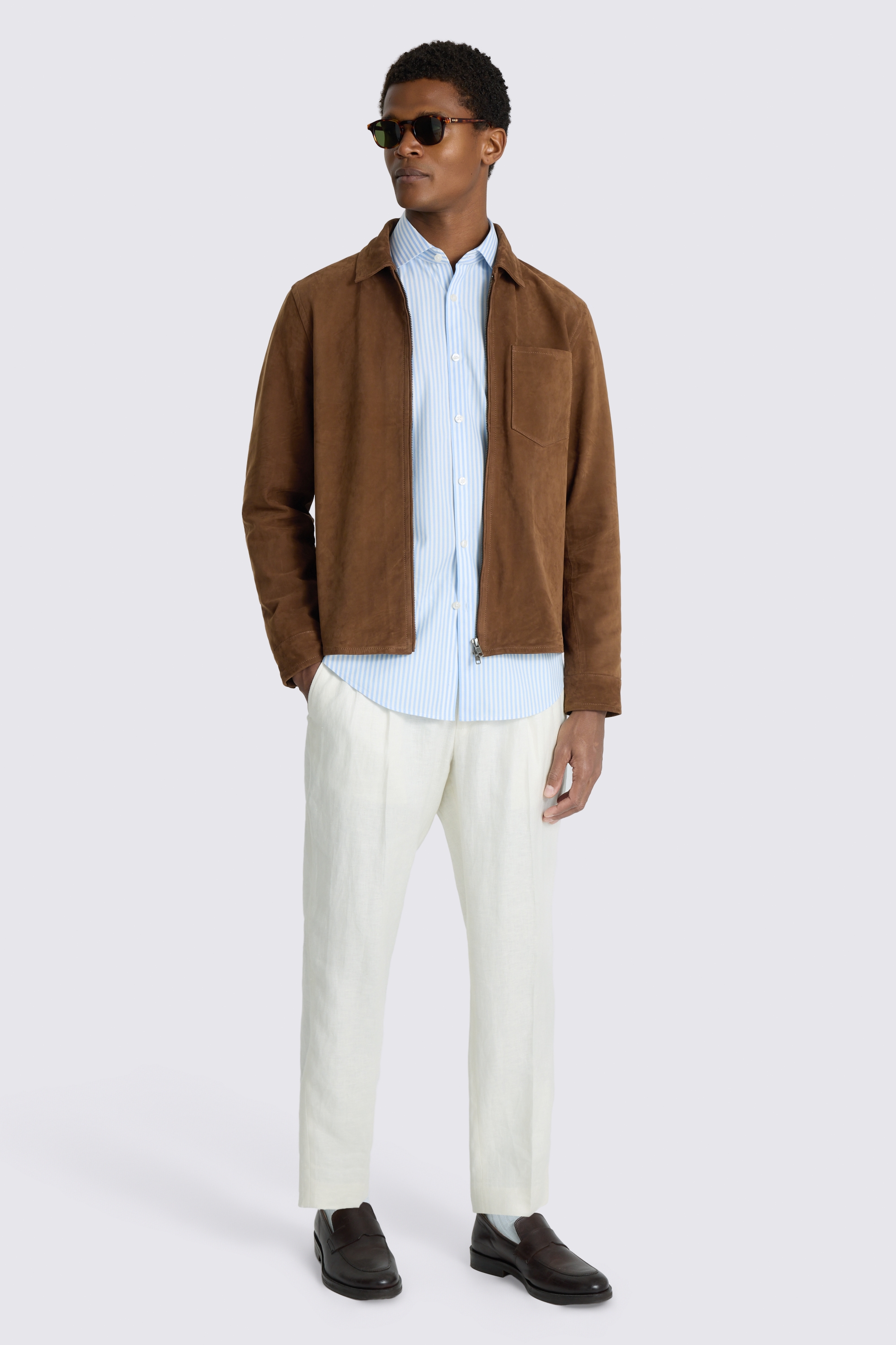 Chestnut Nubuck-Leather Jacket