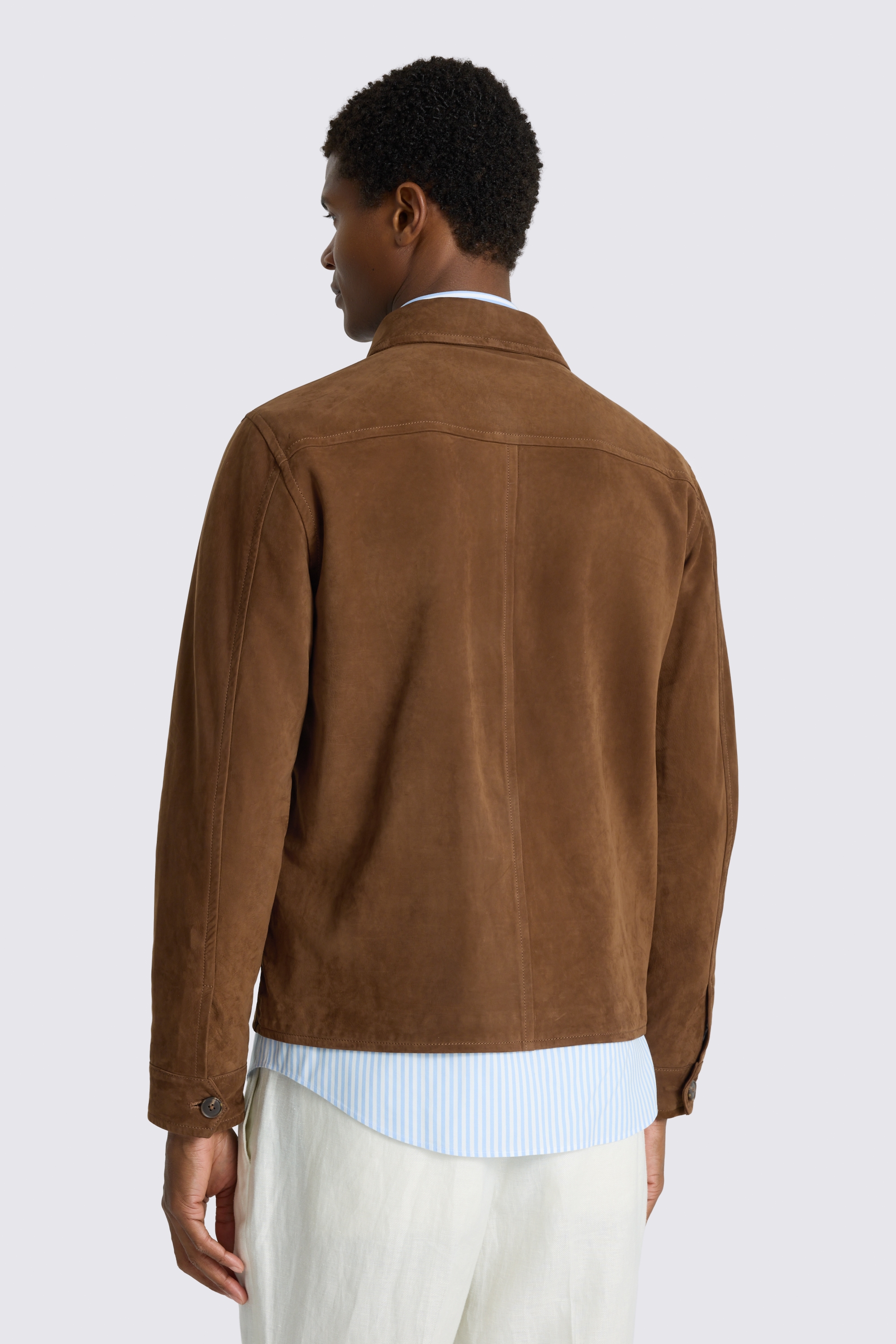 Chestnut Nubuck-Leather Jacket