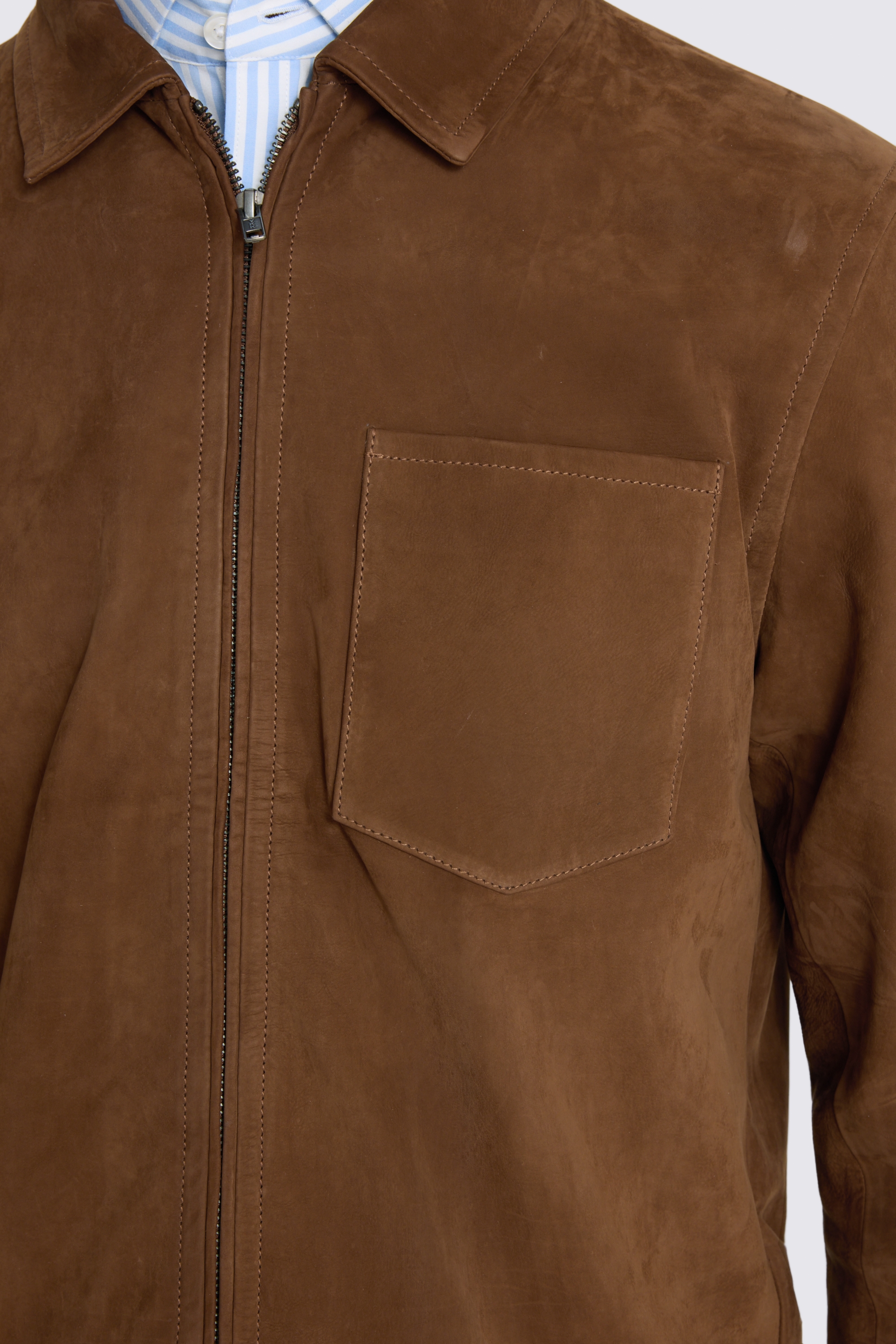 Chestnut Nubuck-Leather Jacket
