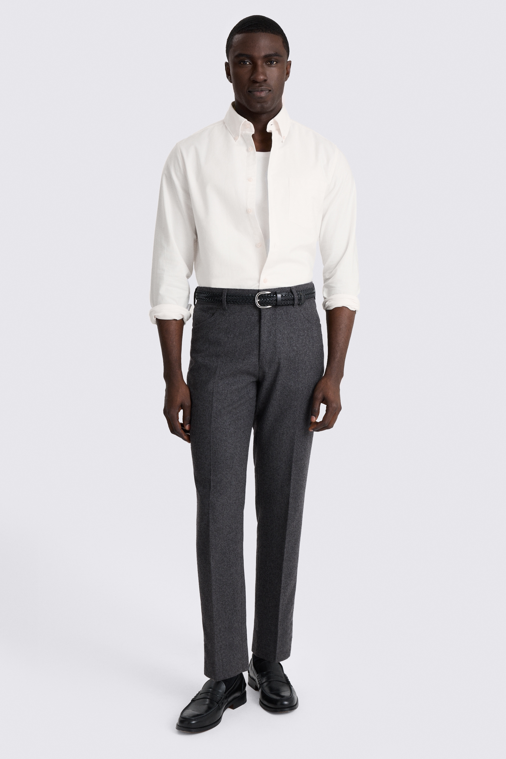 Off White Washed Oxford Shirt