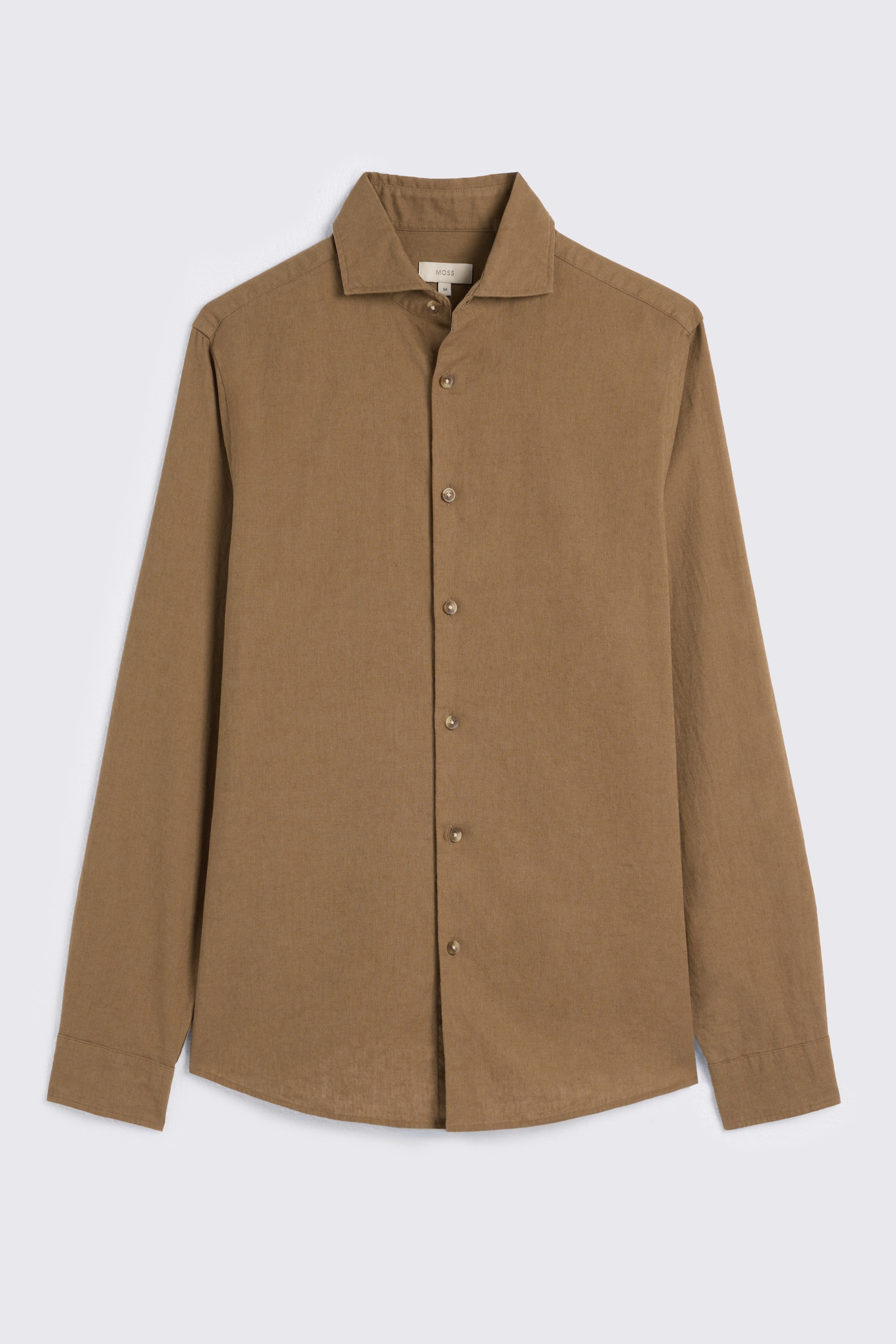 Dark Taupe Cotton Linen Shirt