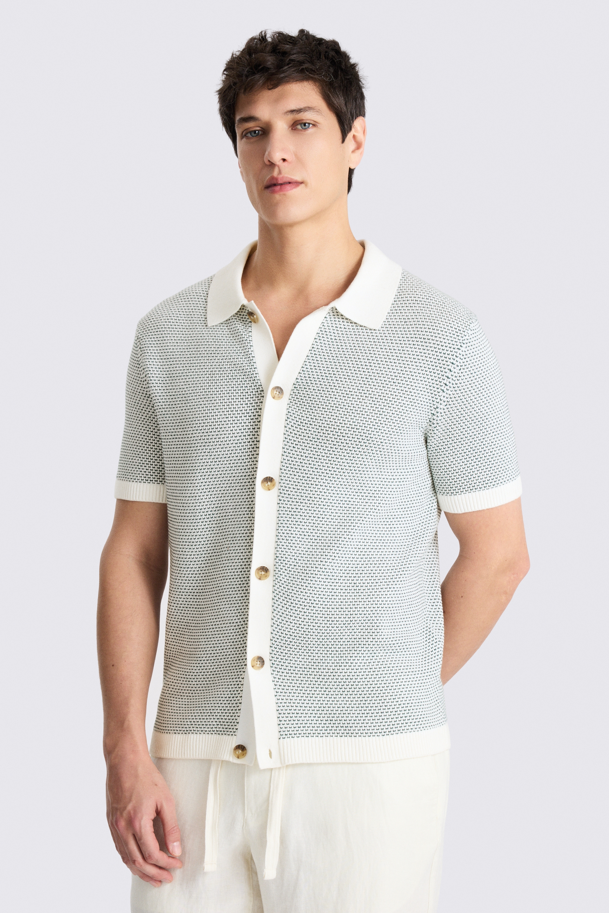 Emerald Two Tone Knitted Shirt