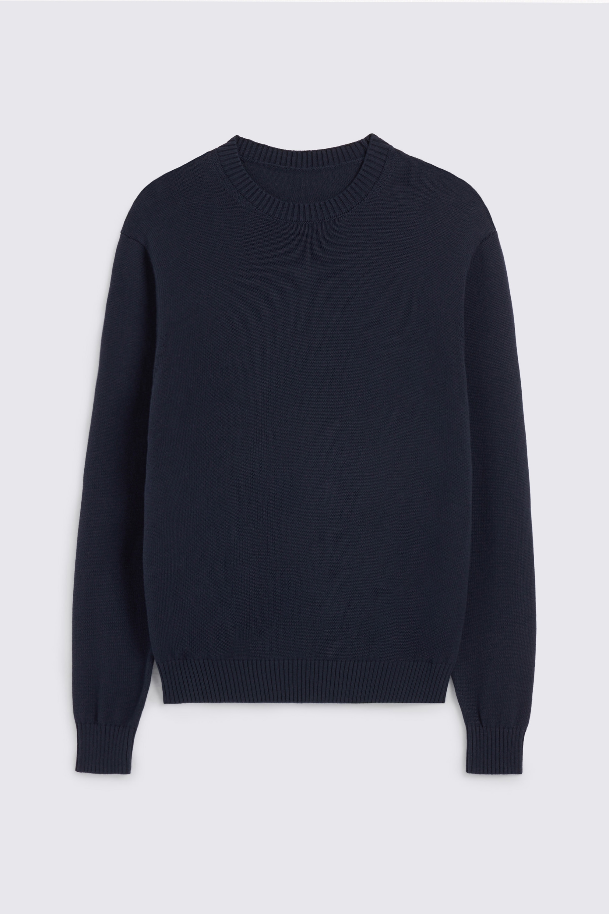 Navy Cotton Crew Neck Jumper