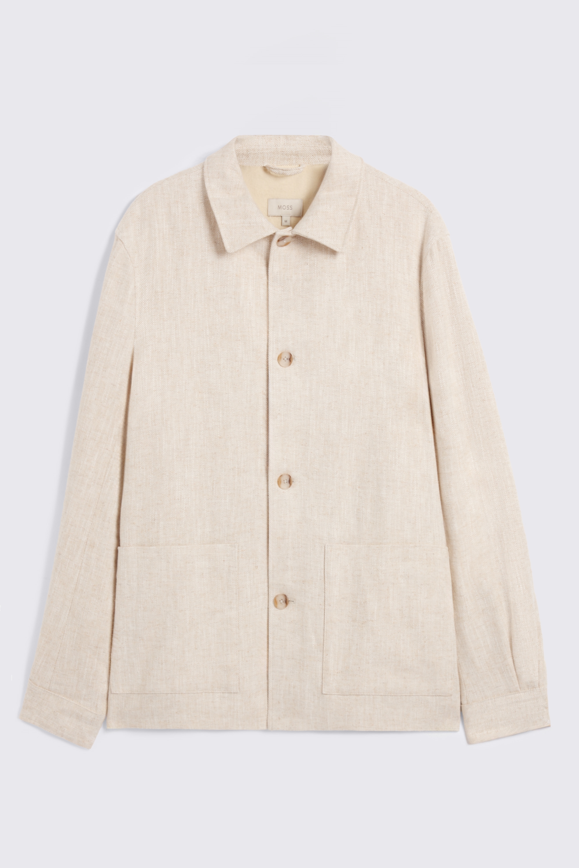 Neutral Twill Linen Shacket