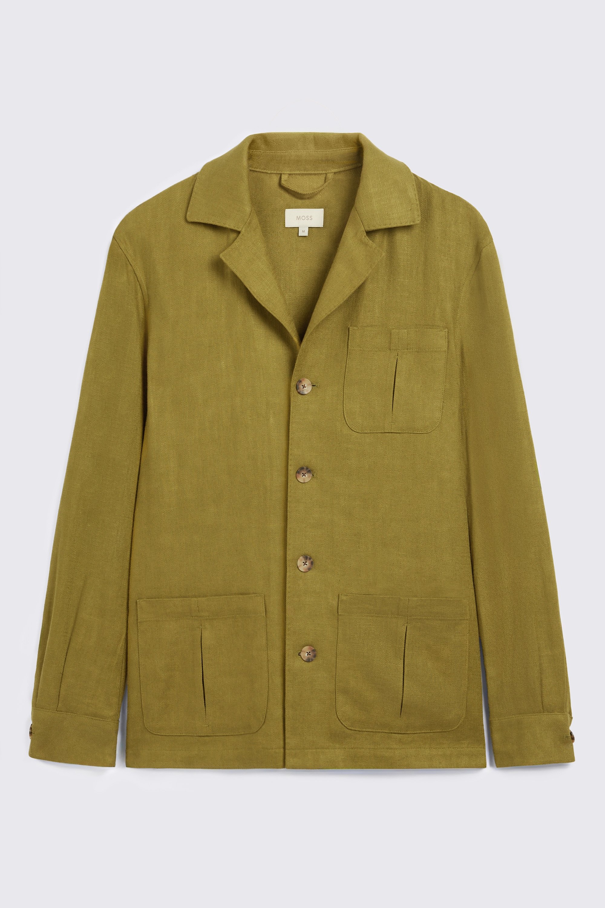 Lime Twill Linen Shacket 