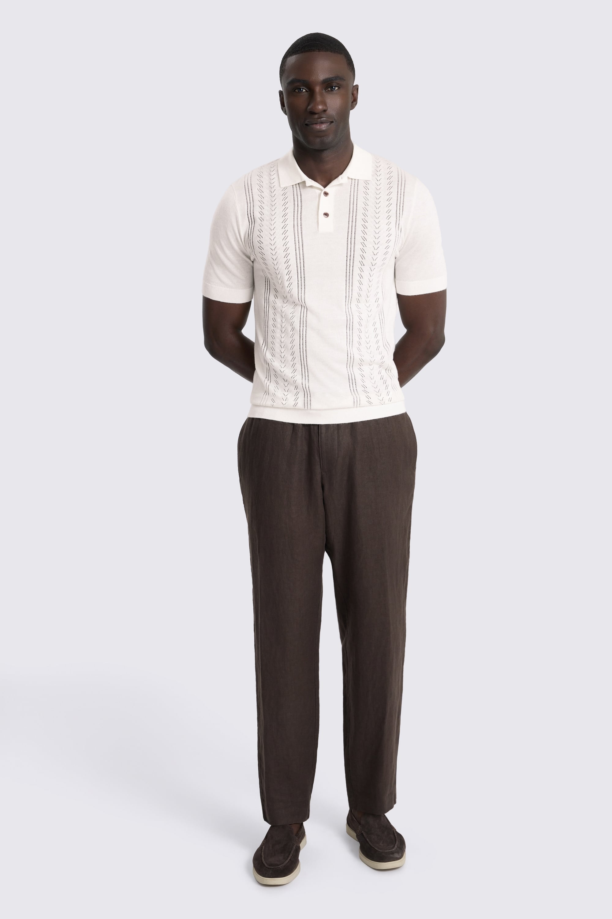 Off-White Pointelle Polo Shirt