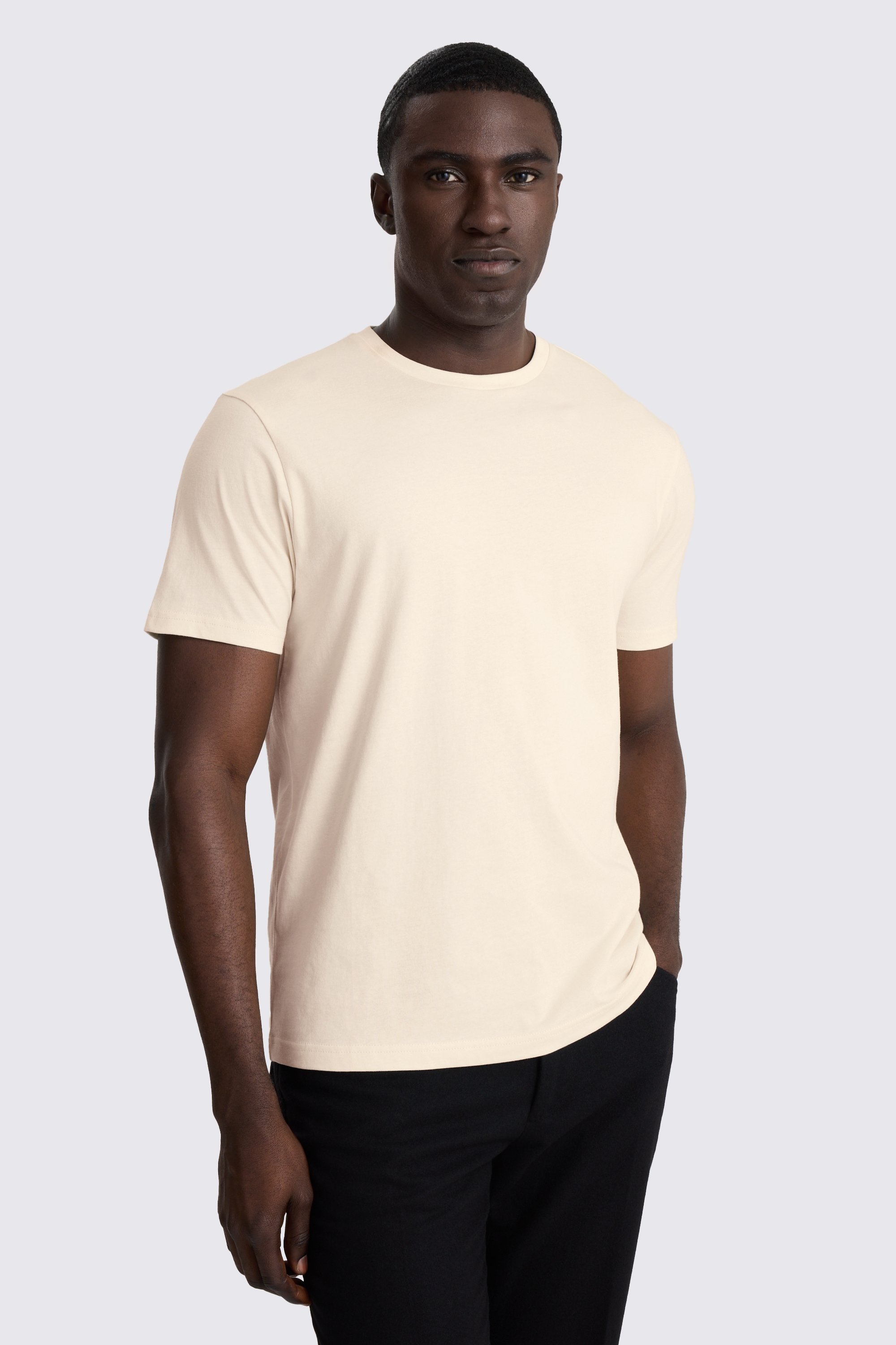 Ecru Crew-Neck T-Shirt