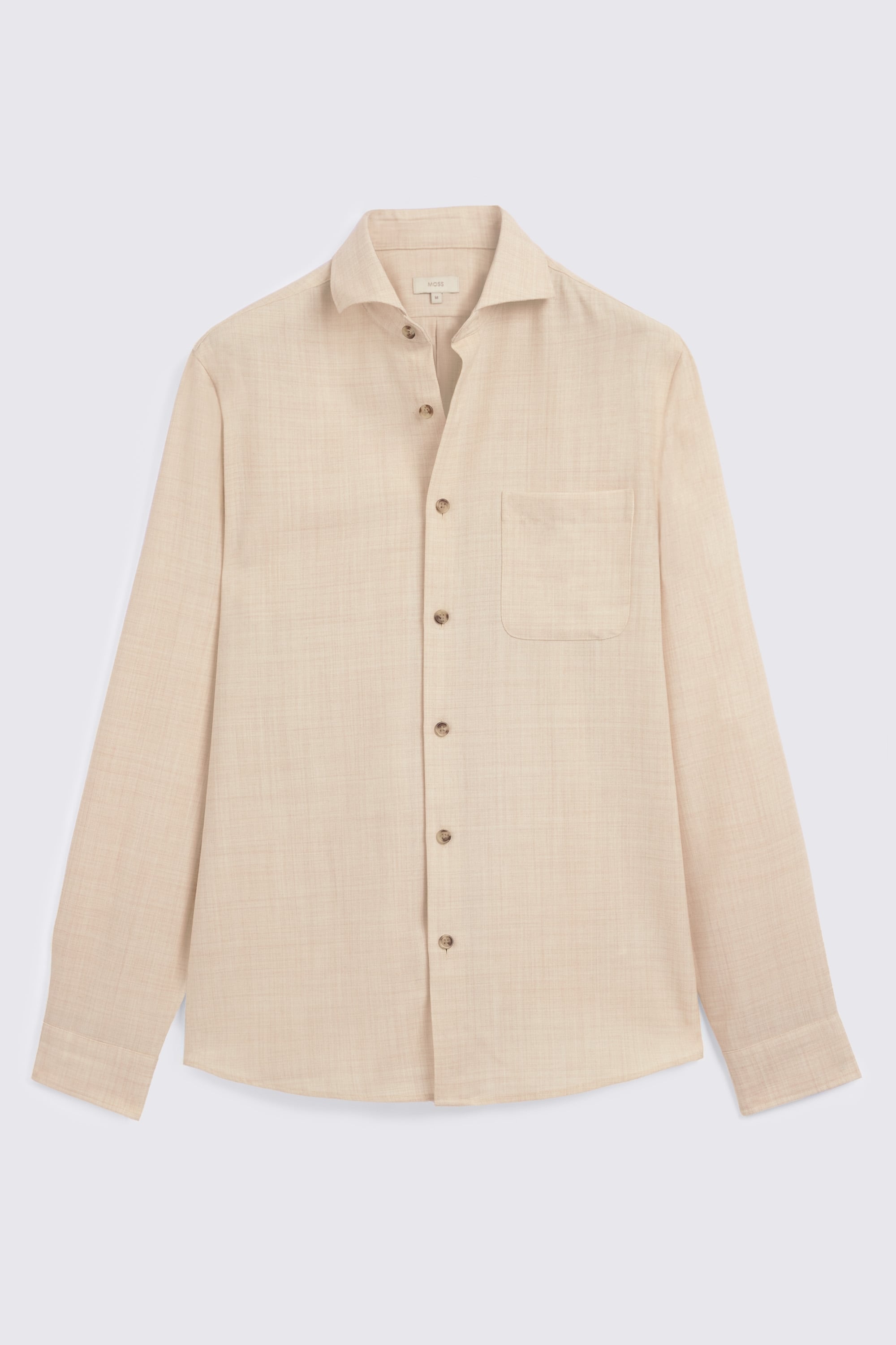 Neutral Tropical Wool Overshirt