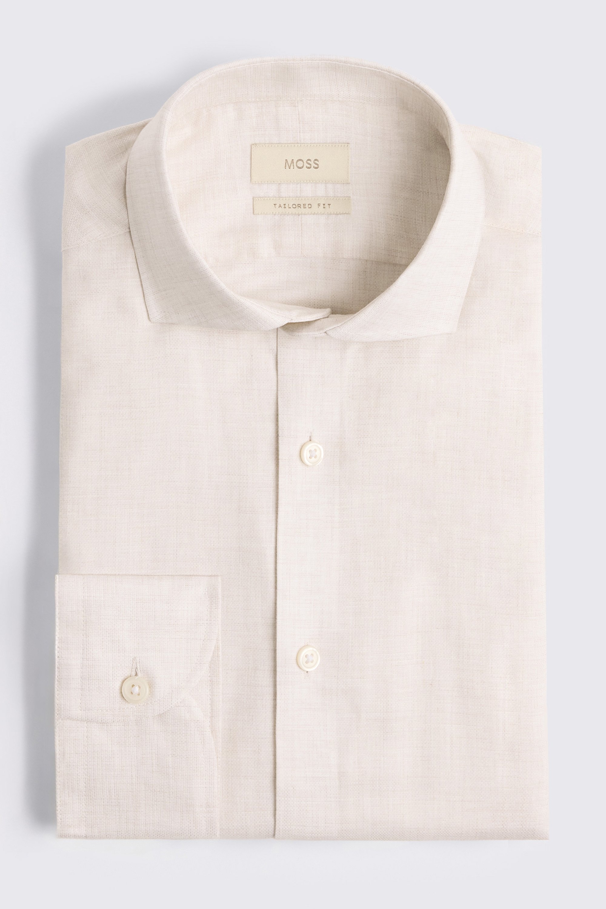 Tailored Fit Neutral Melange Shirt