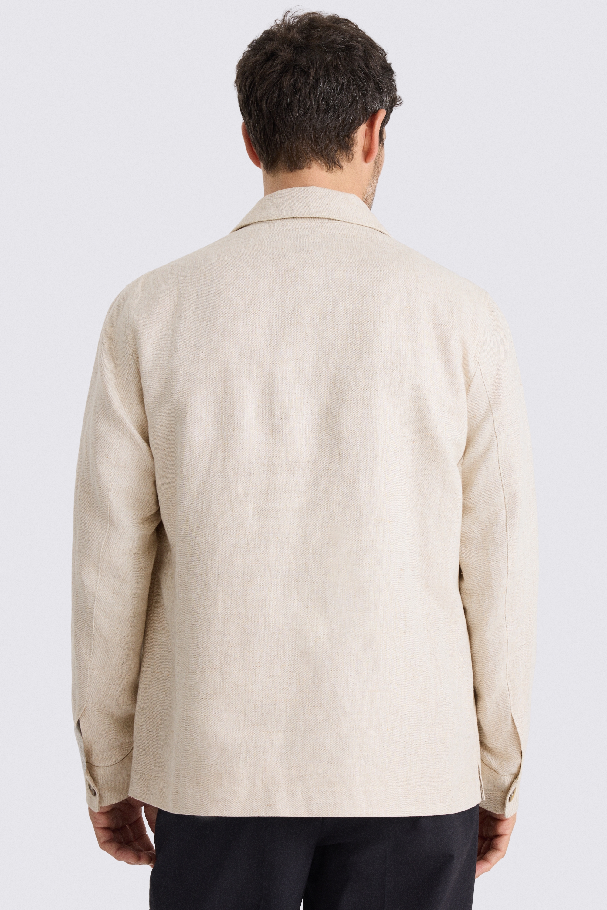 Neutral Twill Linen & Cotton Field Jacket 