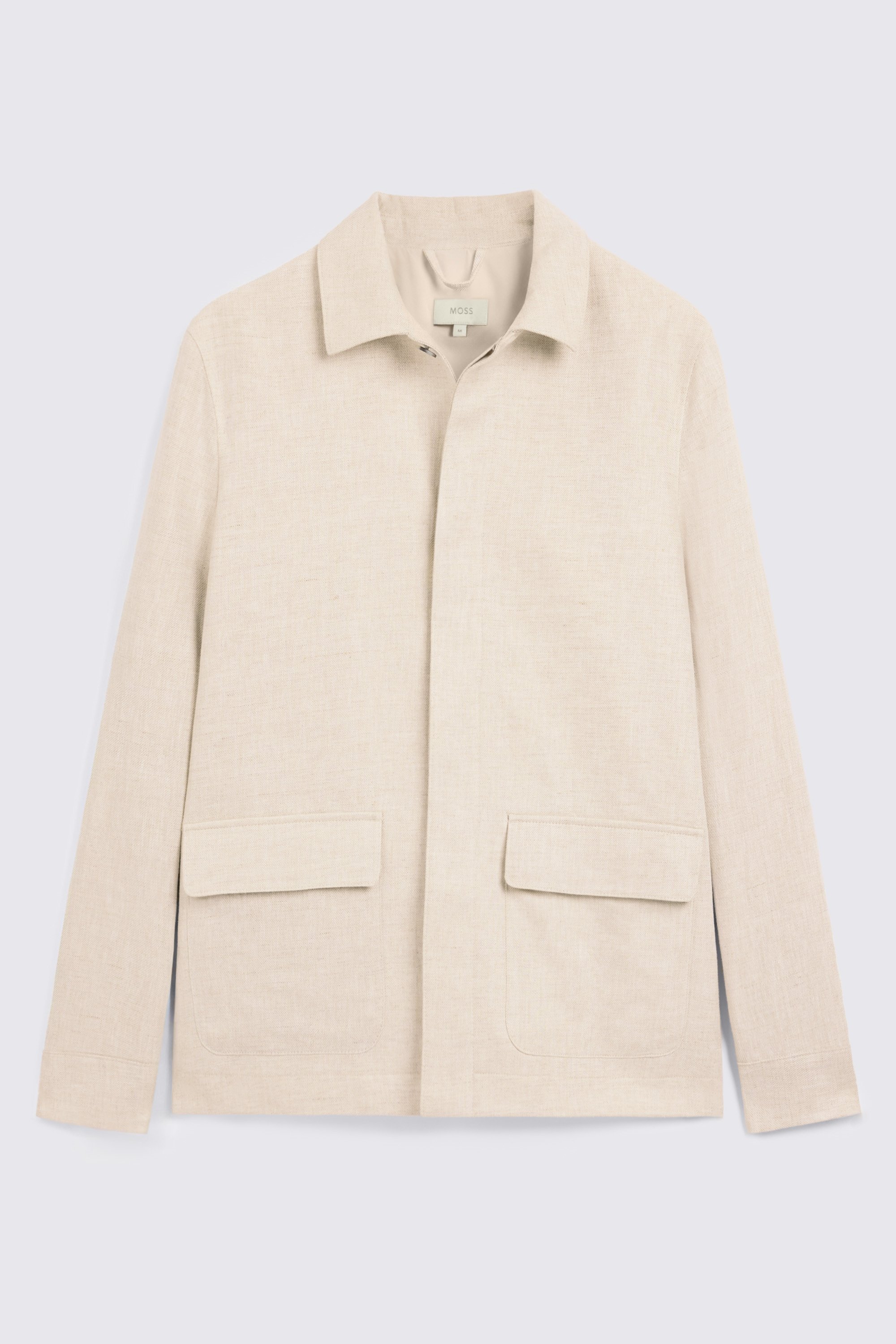 Neutral Twill Linen Field Jacket 