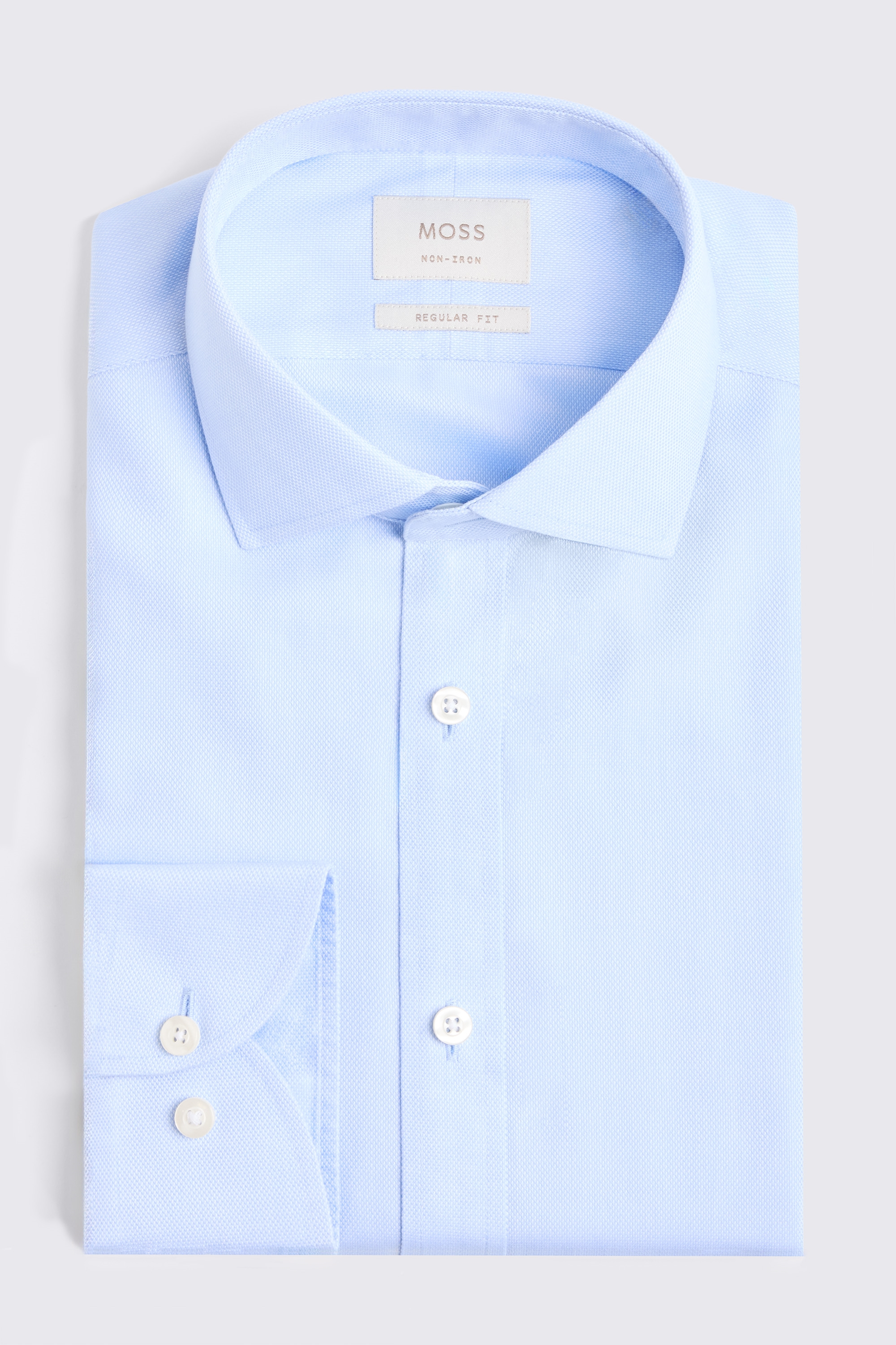 Regular Fit Sky Royal Oxford Non Iron Shirt