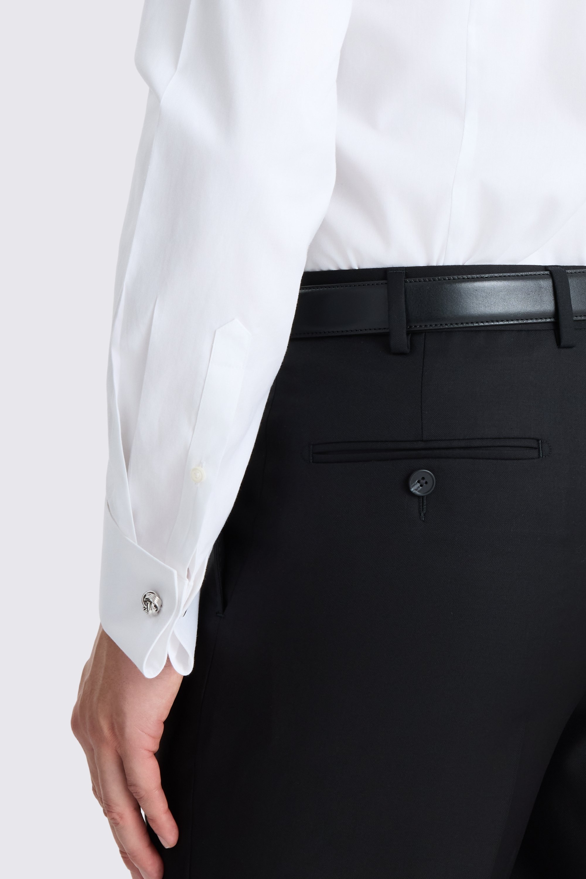 Slim Fit White Pinpoint Oxford Non Iron Shirt