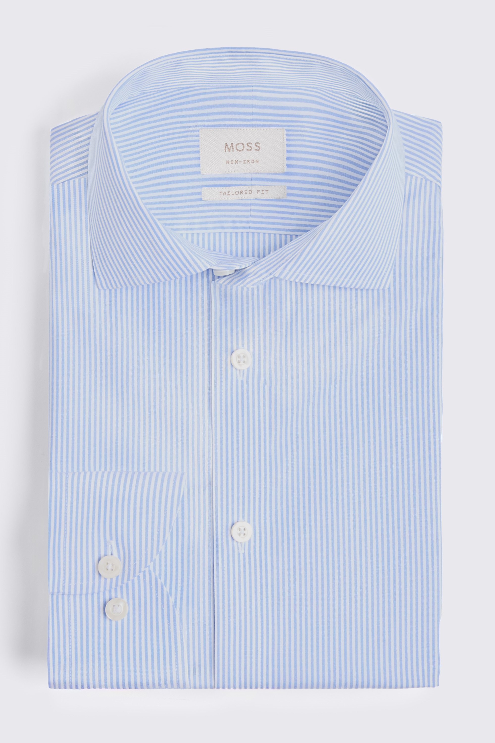 Tailored Fit Sky Stripe Non Iron Shirt